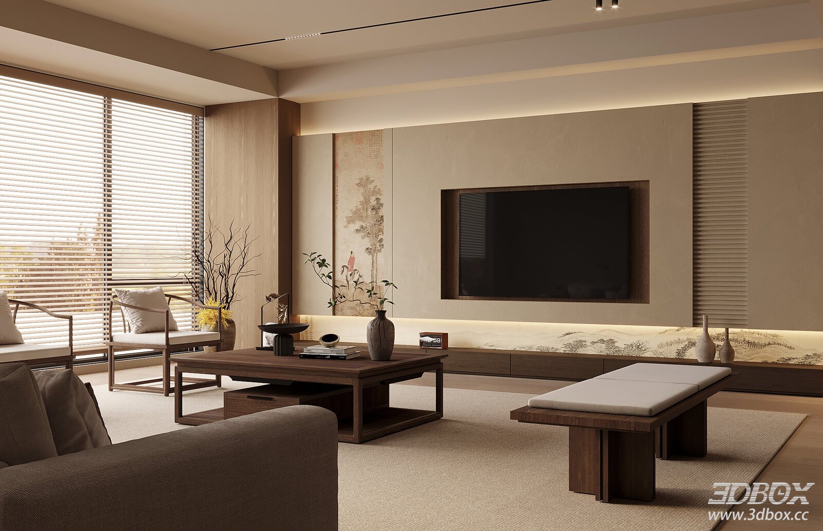 Song - style Chinese - inspired Living Room