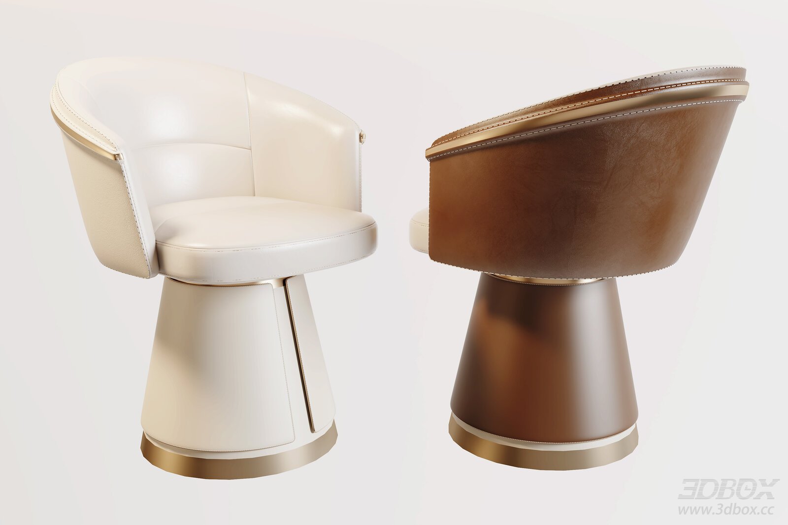 Modern Armchair with Leather Upholstery
