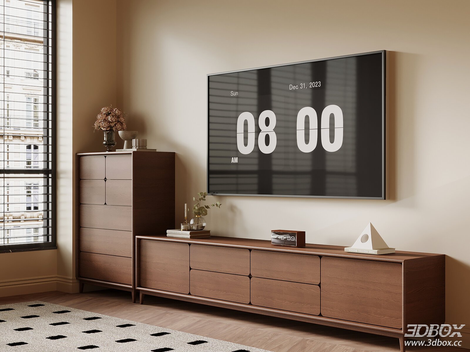 French Mid - Century TV Cabinet