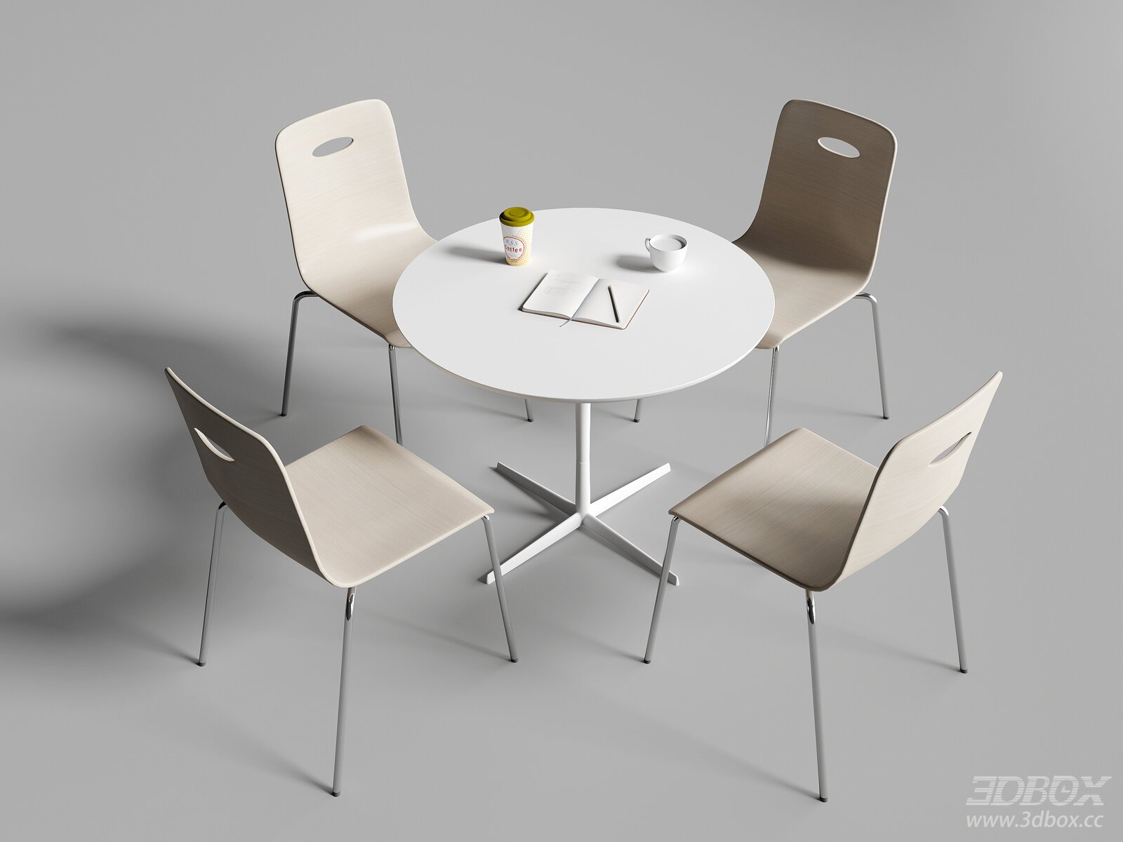 Modern Round Table and Chair Set