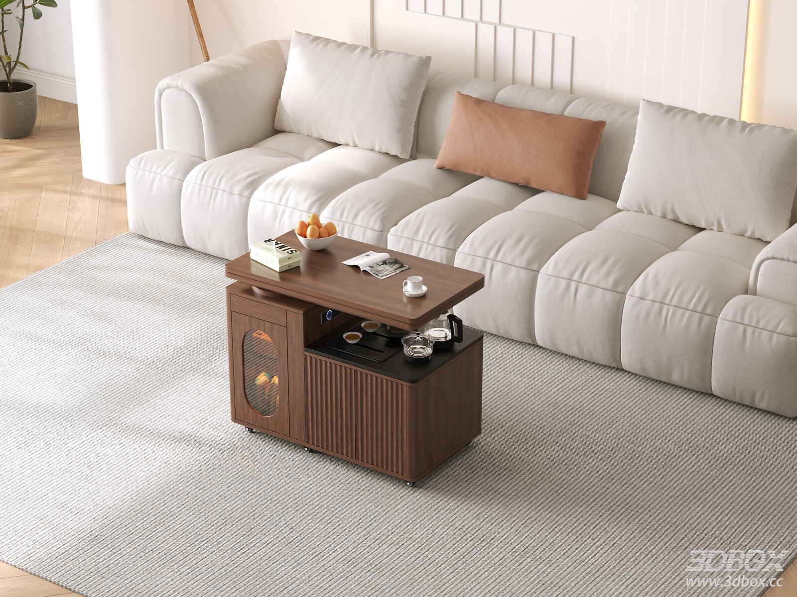 Modern Living Room Coffee Table and Sofa