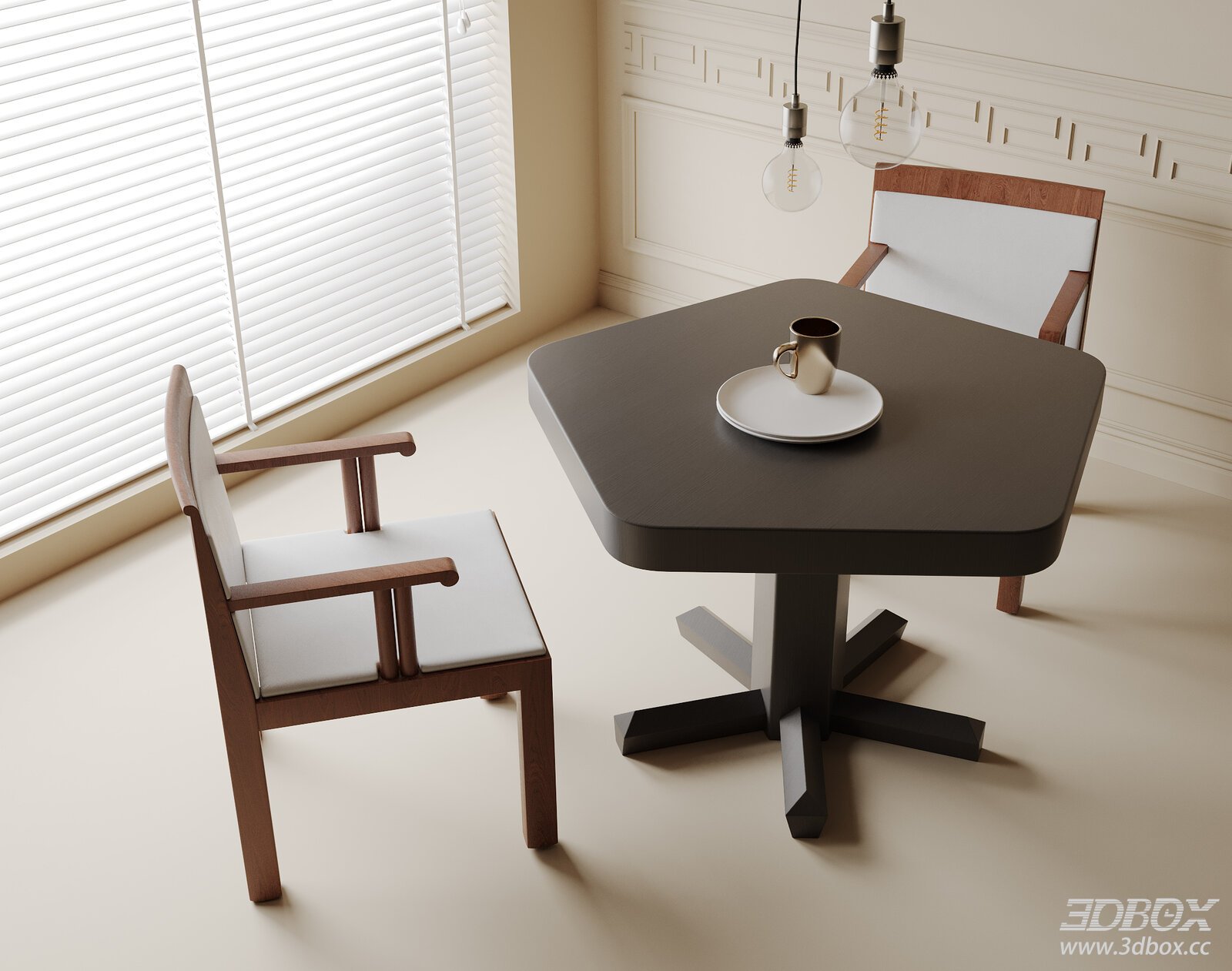 Modern - Chinese Style Tea Table and Chairs