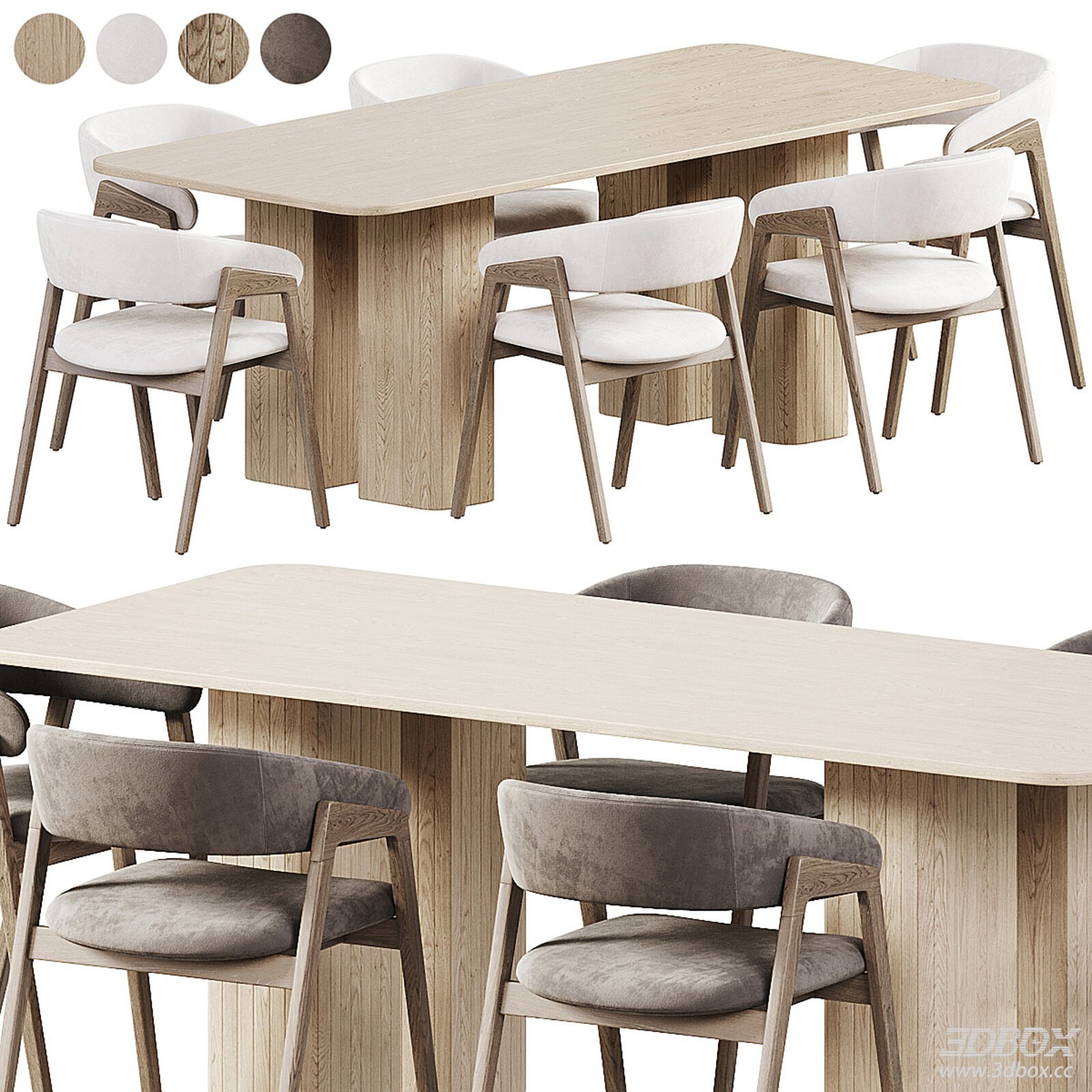 Modern Dining Table and Chairs Set