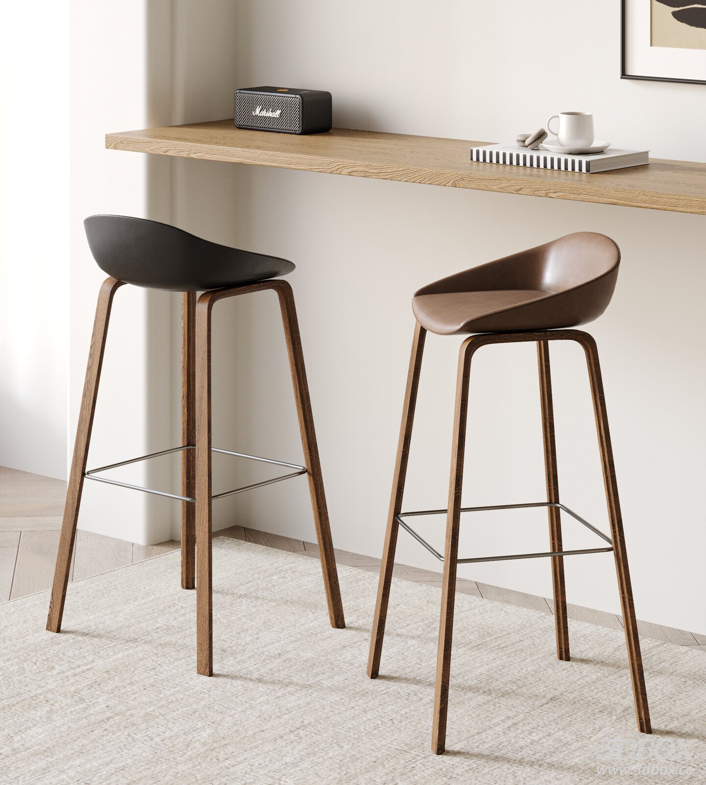 Modern Bar Stools Set