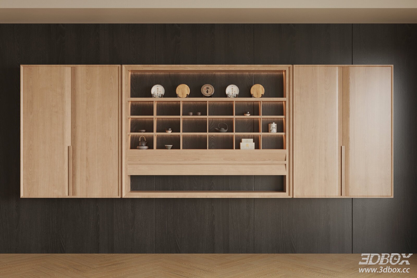 Chinese - style Tea Display Cabinet