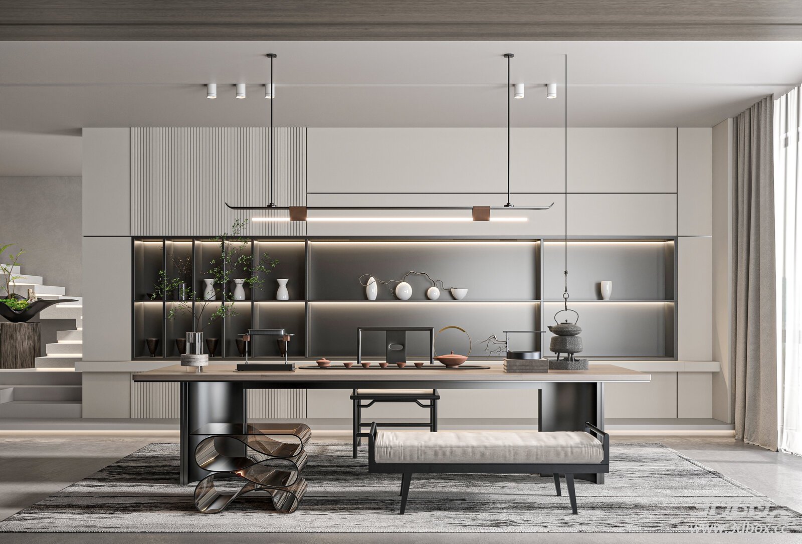 Modern Tea Room with Elegant Decor