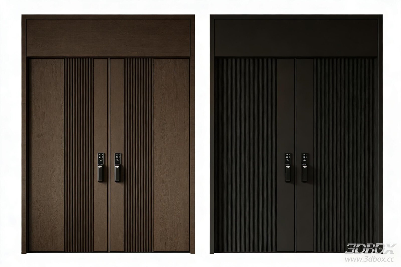 Modern Minimalist Double - Door Entrance Door