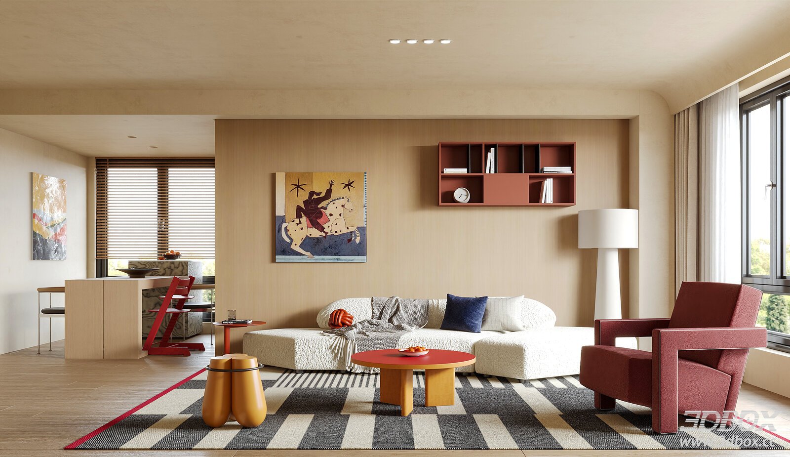 Bauhaus - style Living - Dining Room