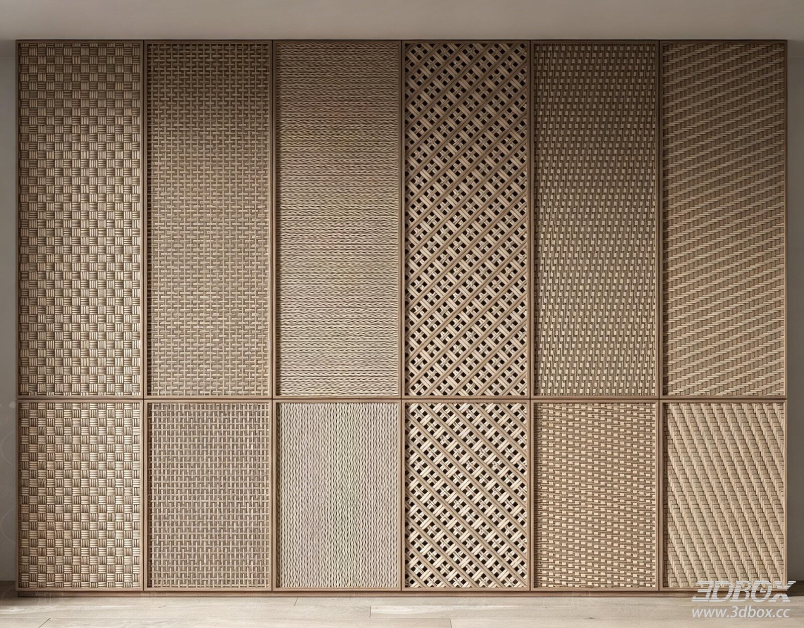 Vintage Wicker Partition Panel