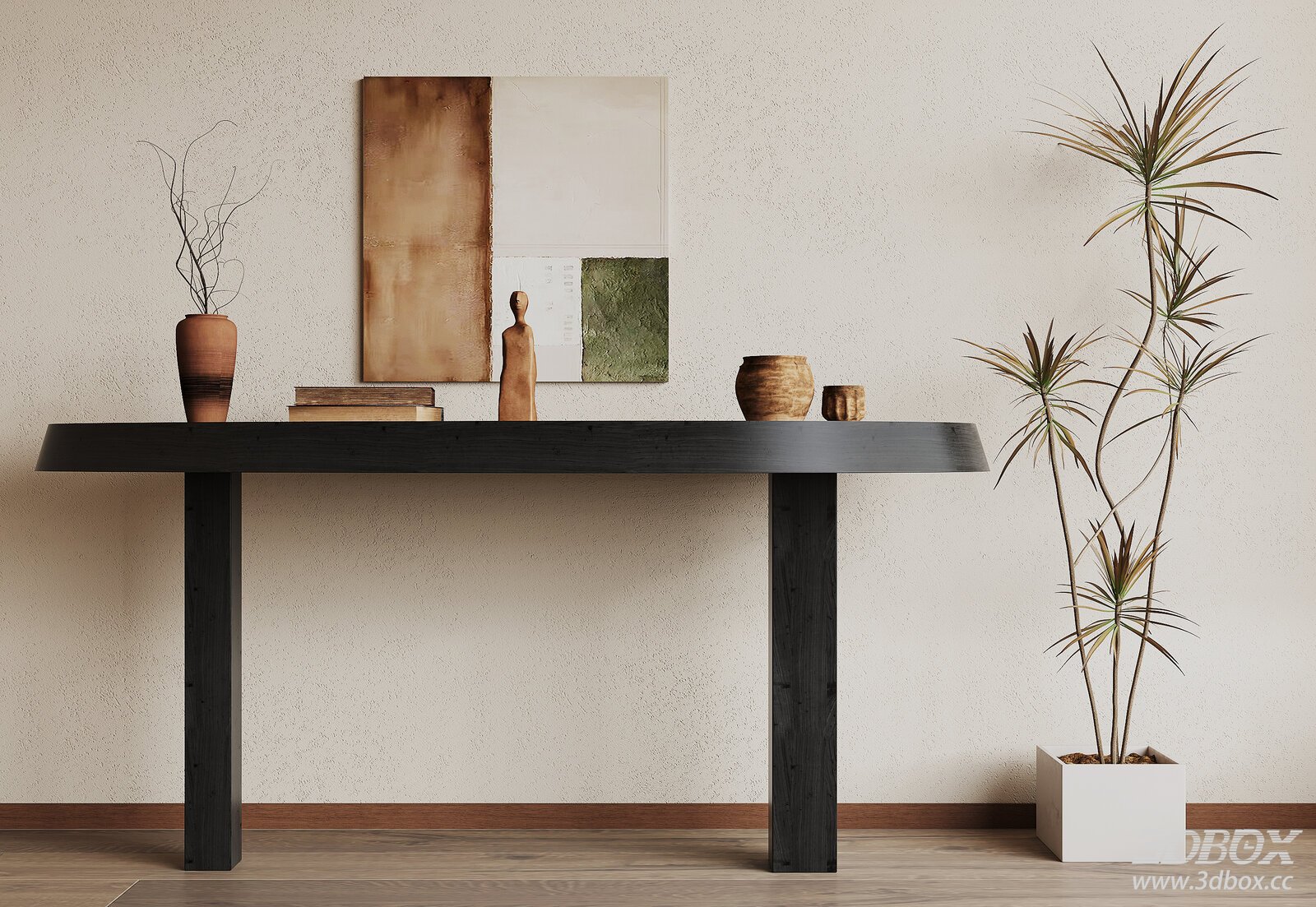 Wabi - Sabi Console Table with Decor