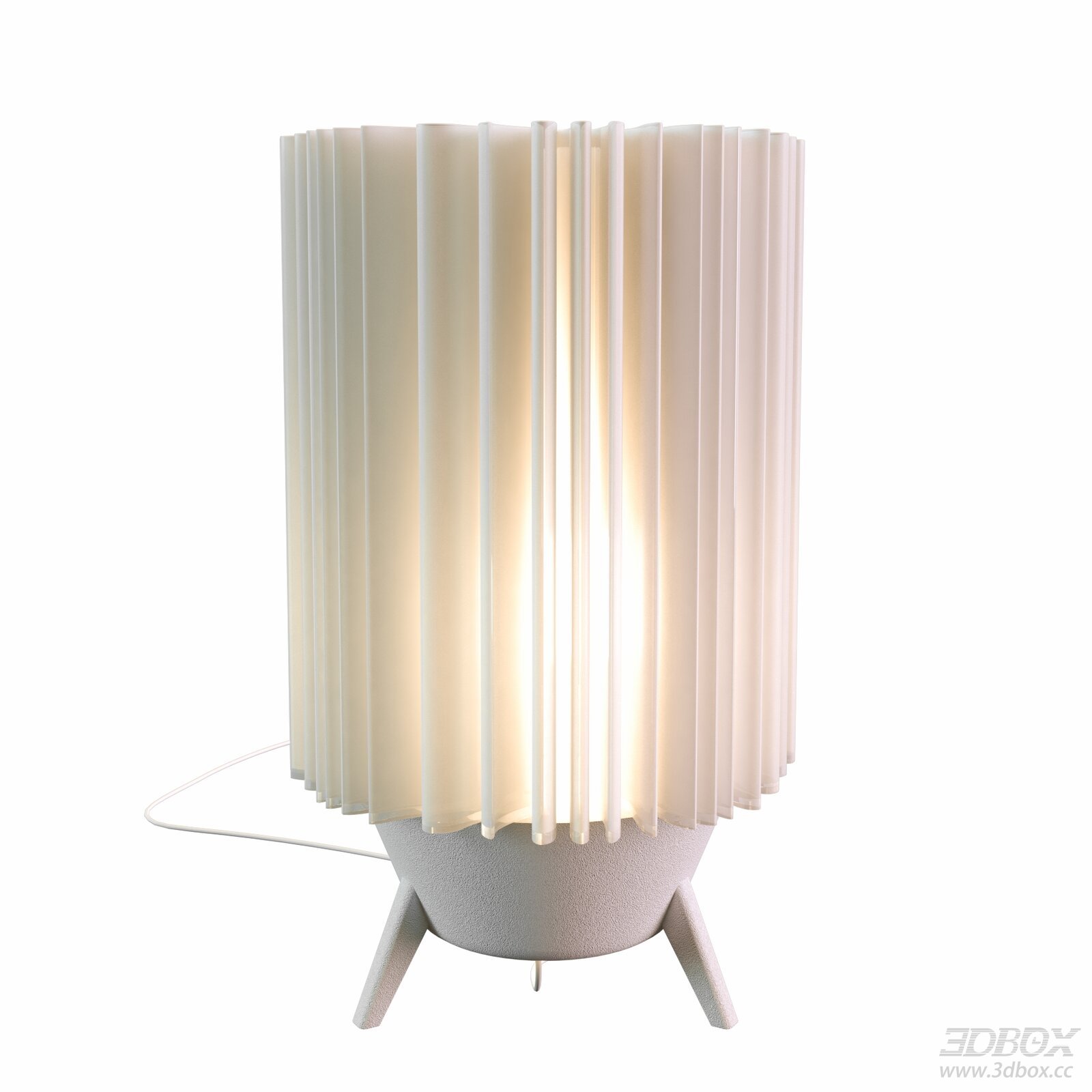 Modern Table Lamp with Pleated Shade