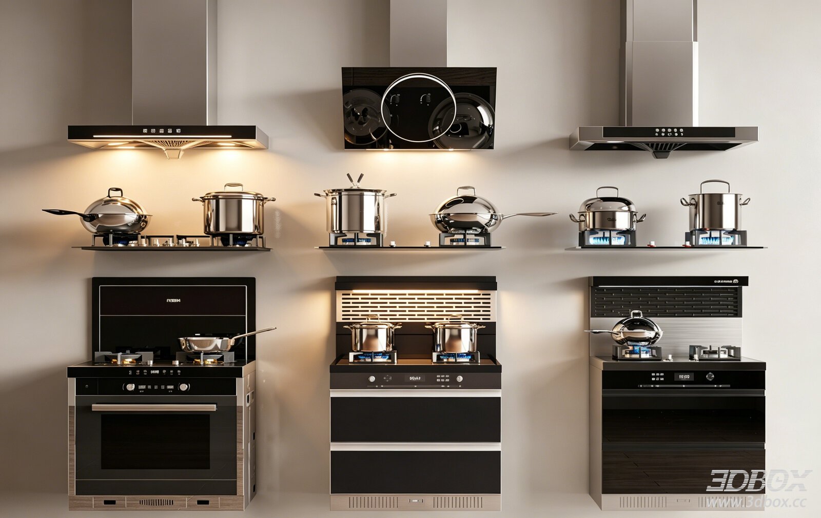 Modern Kitchen Appliances Set