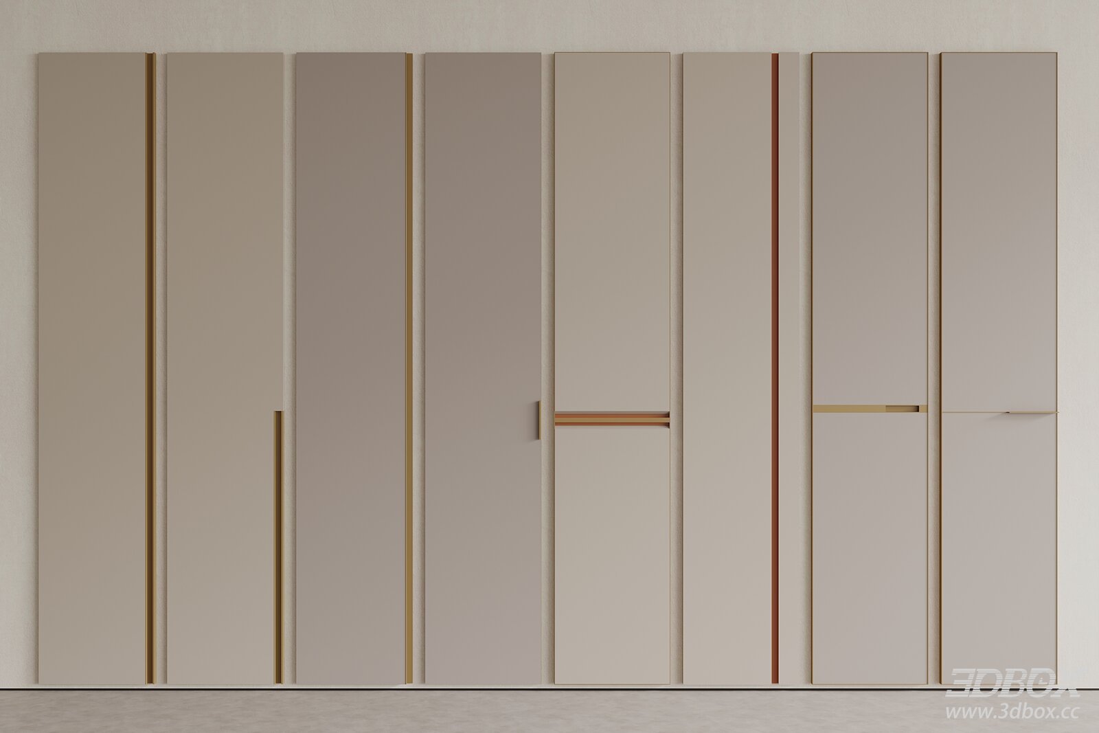 Modern Wardrobe with Striped Design