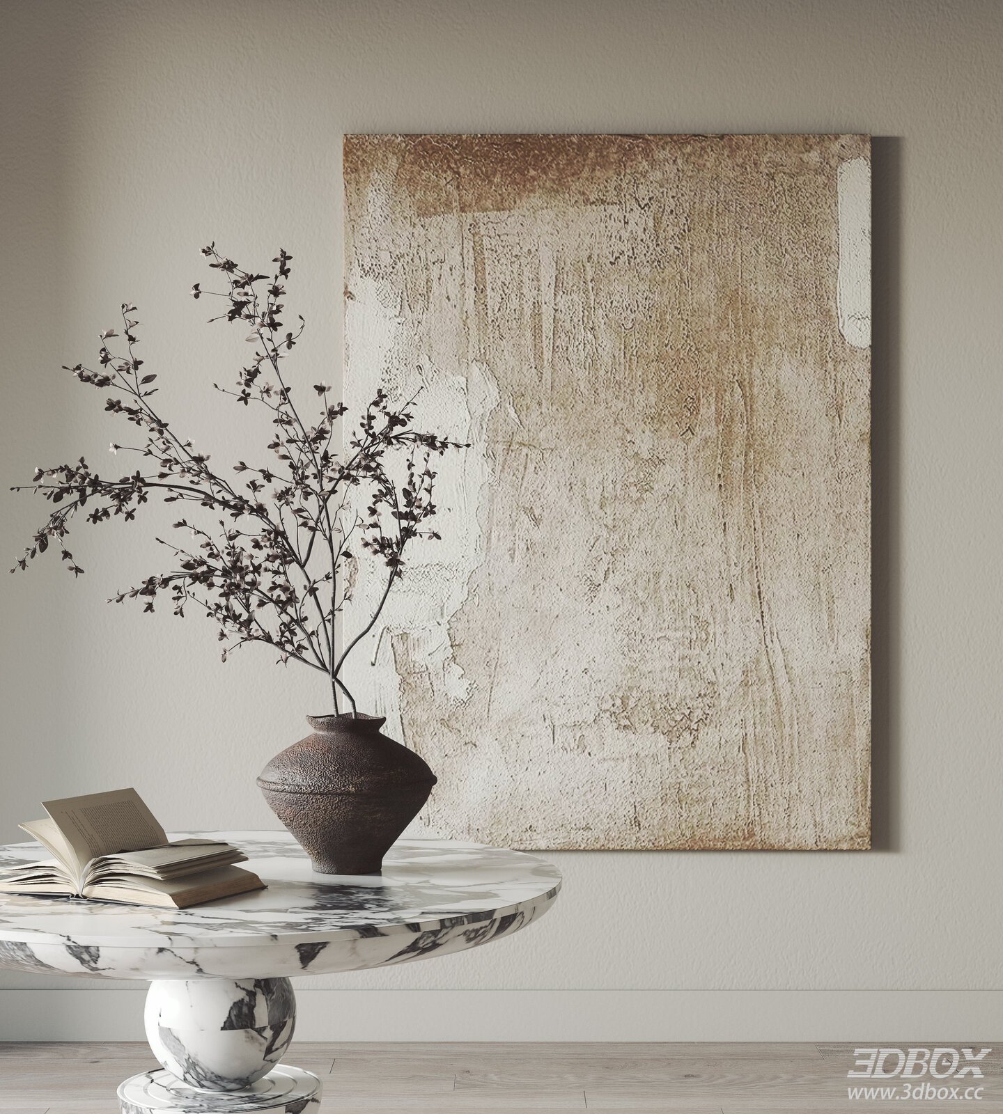 Wabi - Sabi Style Abstract Wall Painting