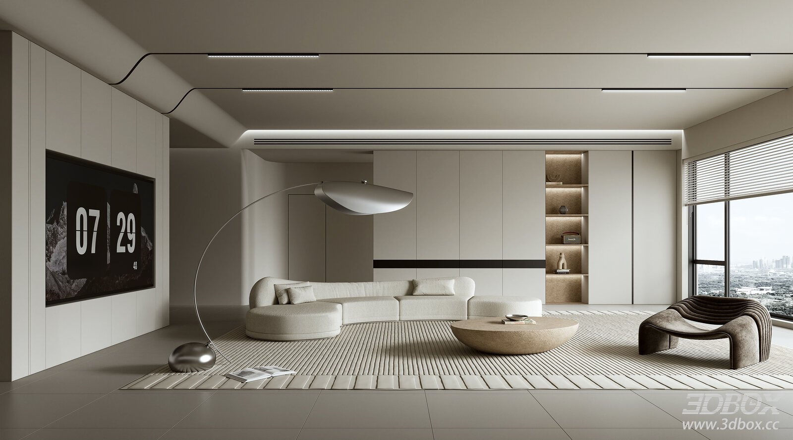 Minimalist Living Room with Modern Furnishings
