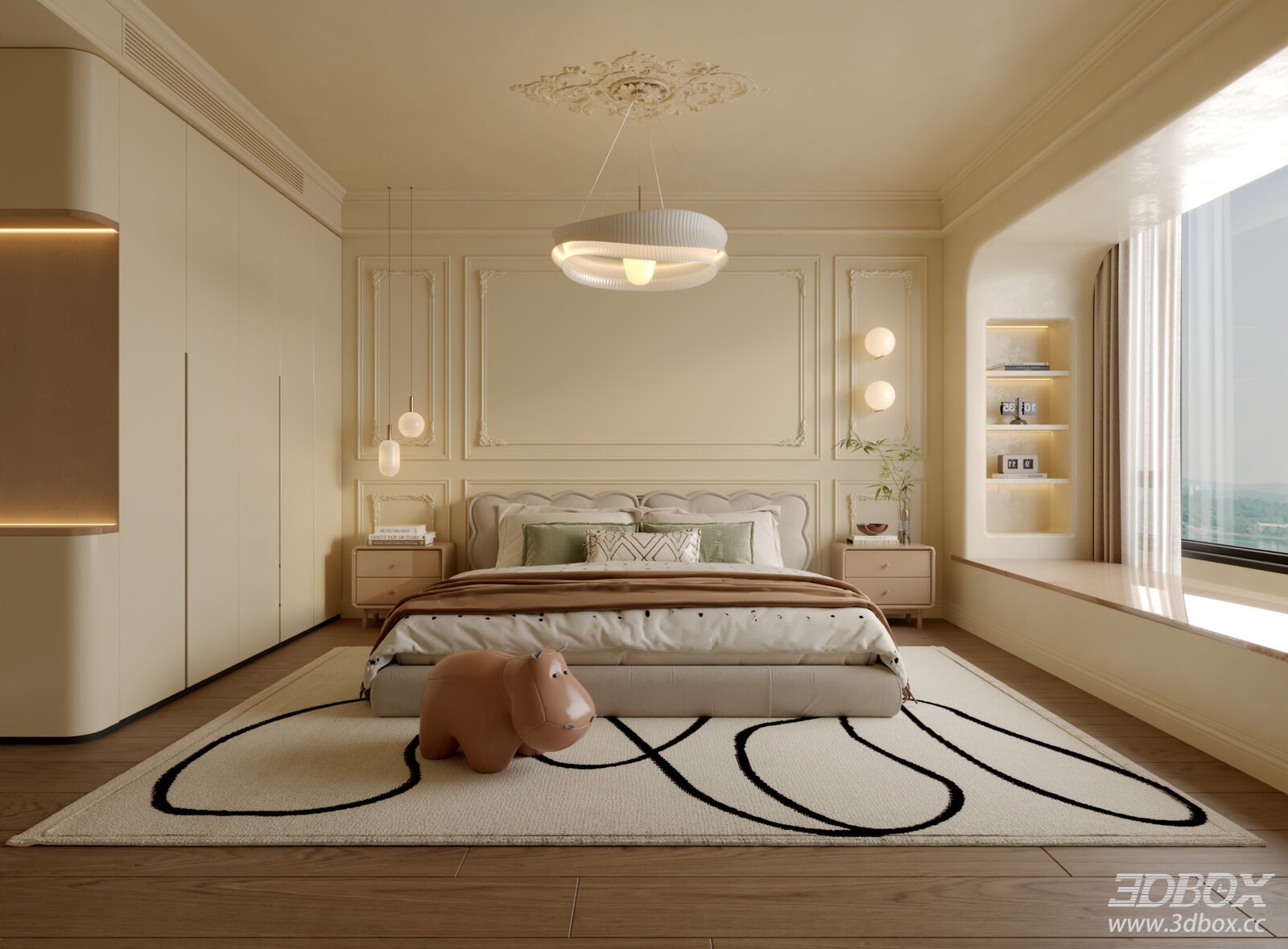 French Cream - style Bedroom