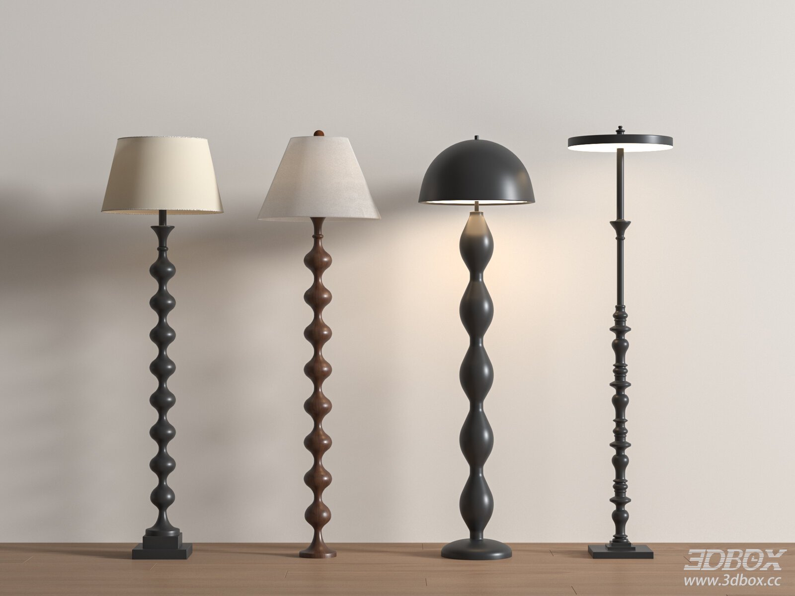 French Mid - century Floor Lamps