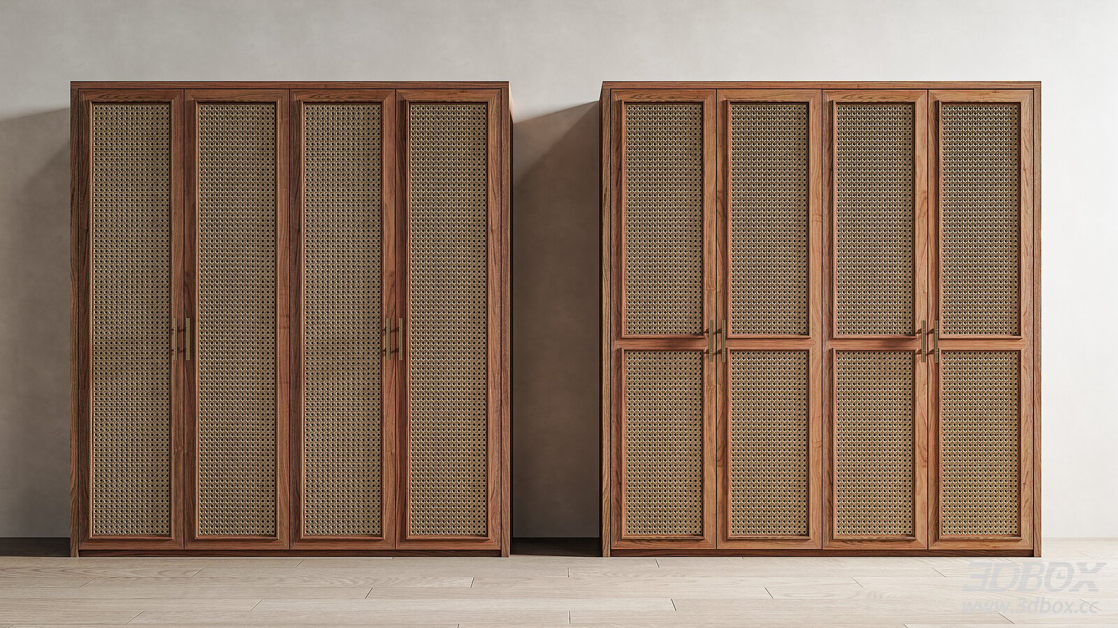 Wabi - Sabi Style Rattan - Woven Wardrobe