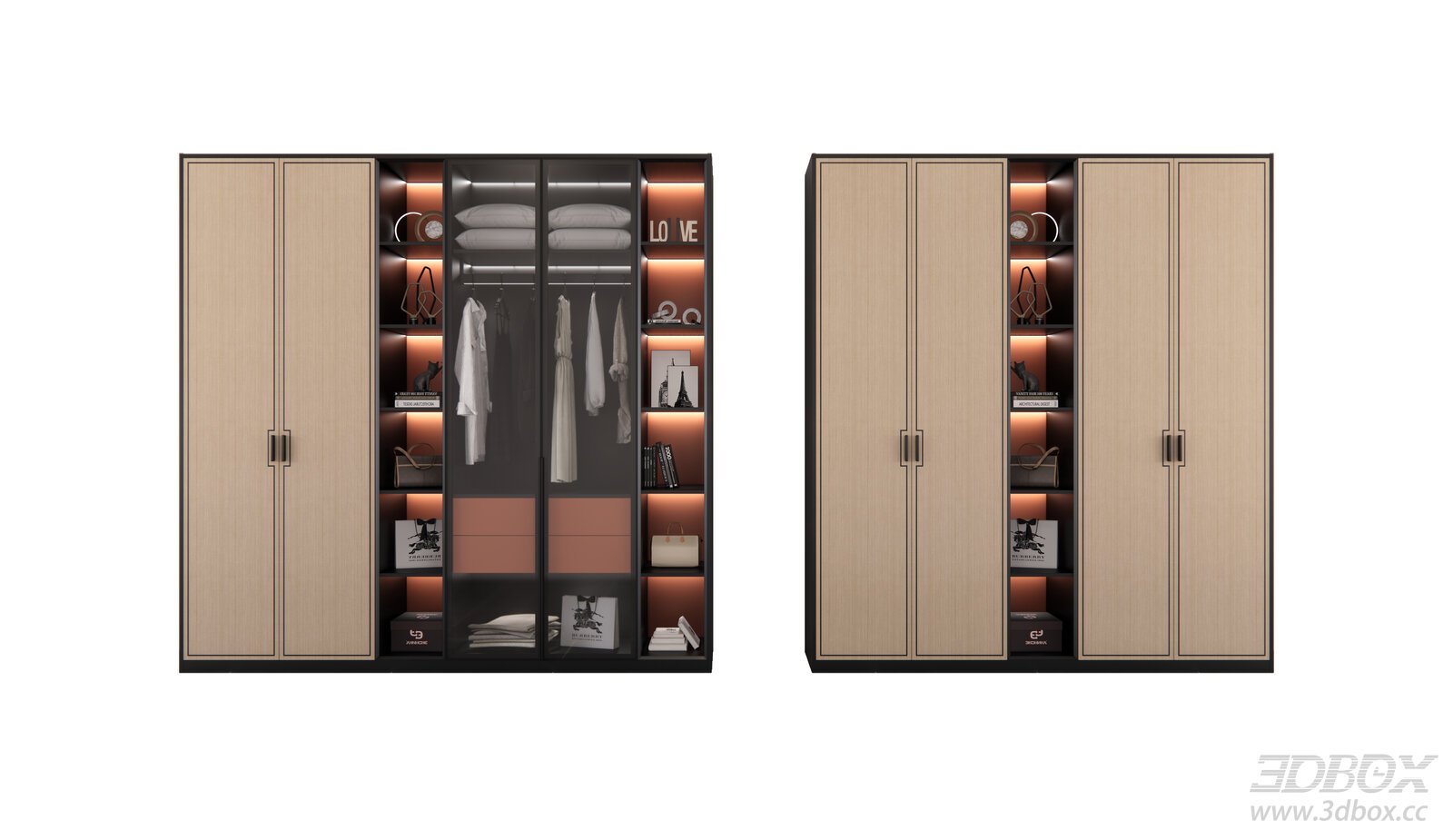 Modern Solid - Wood Wardrobe