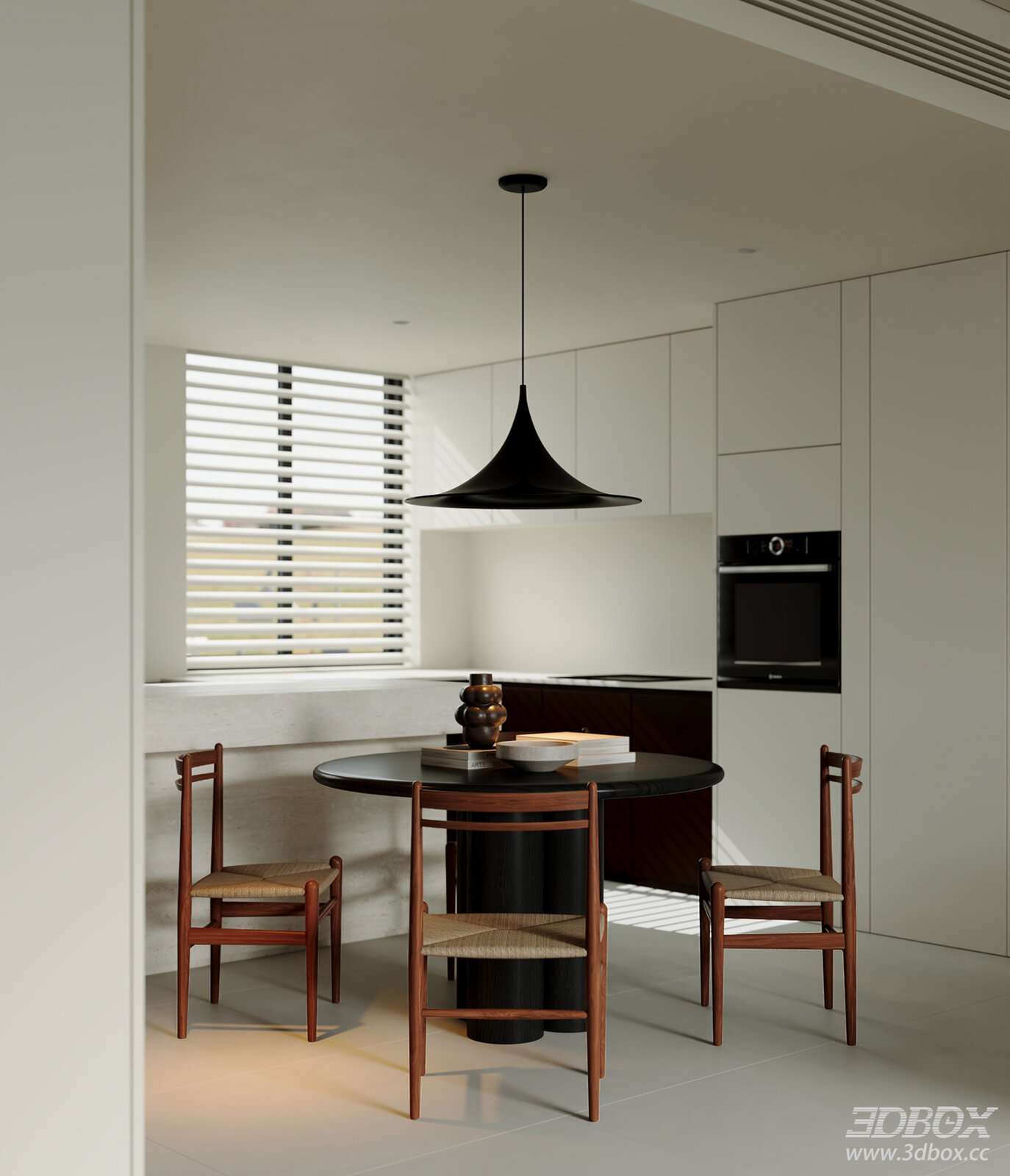 Mid - century Modern Dining Room Scene