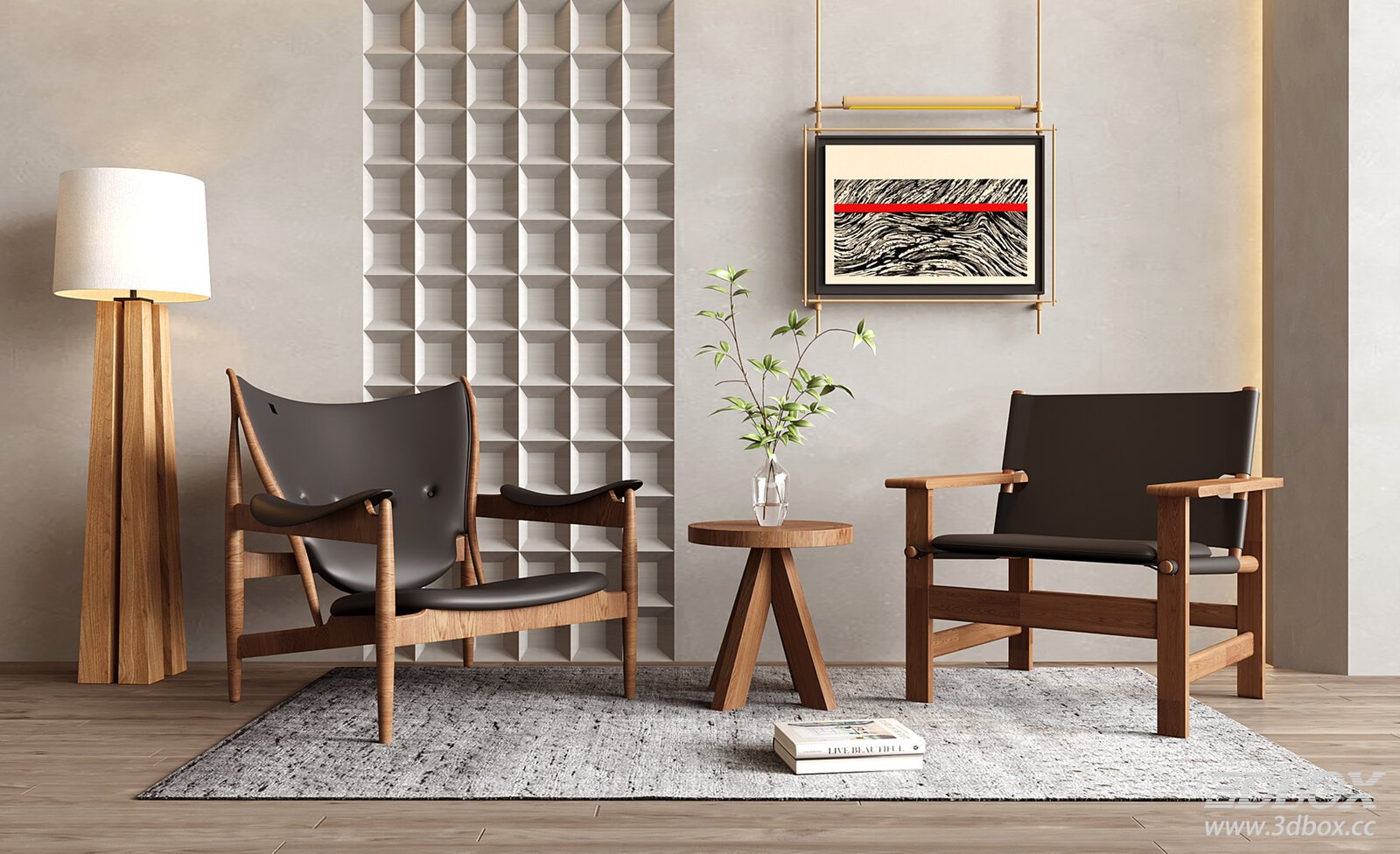 Wabi - Sabi Mid - Century Modern Armchairs
