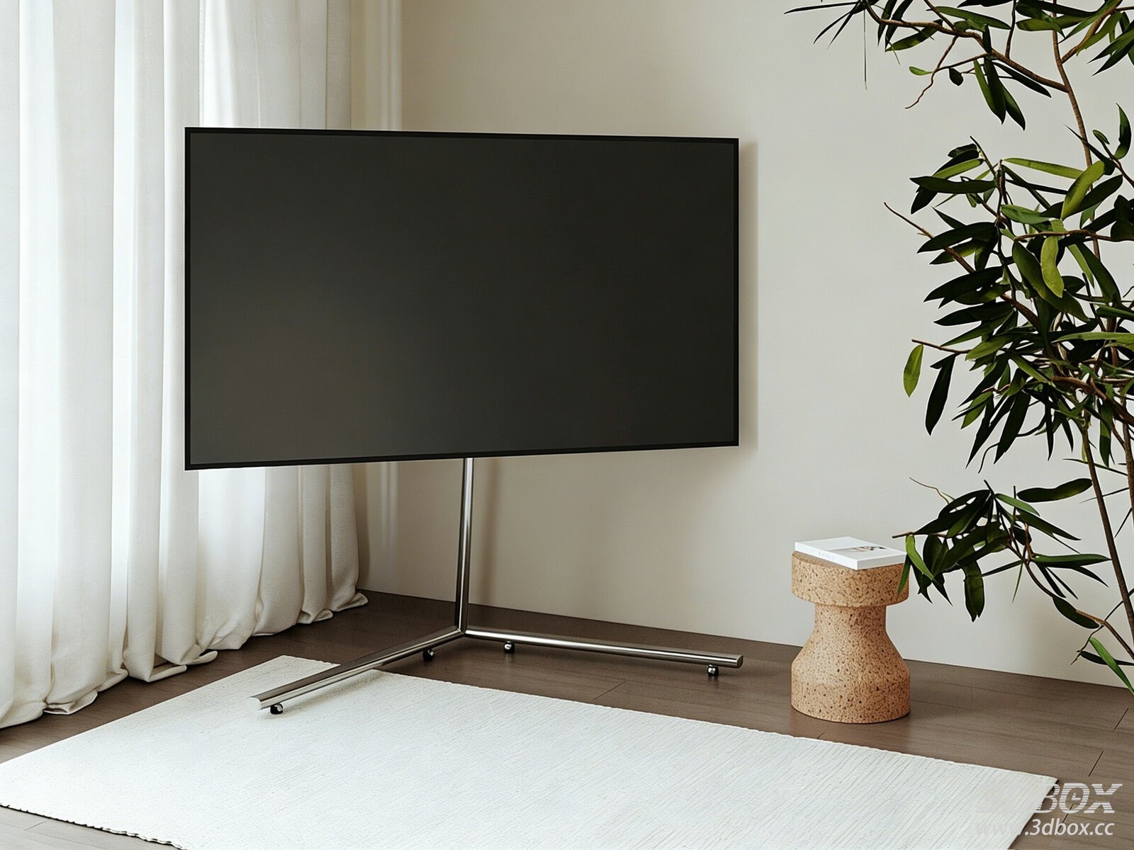 Bauhaus Cream Wabi - Sabi Metal TV Stand