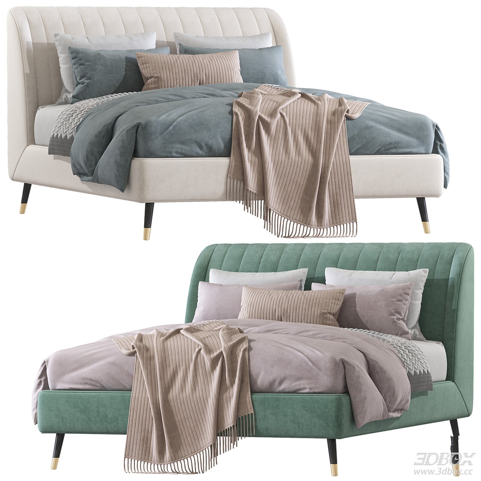 Contemporary Upholstered Double Bed