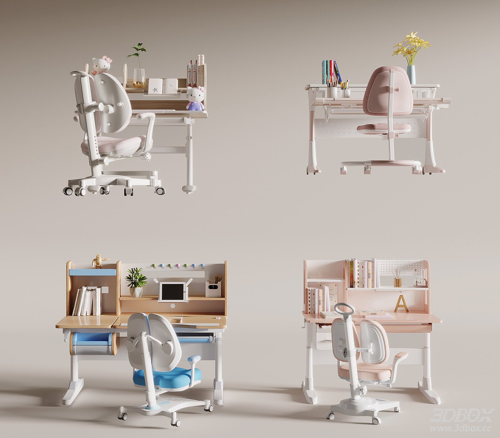 Modern Children's Desk and Chair Set