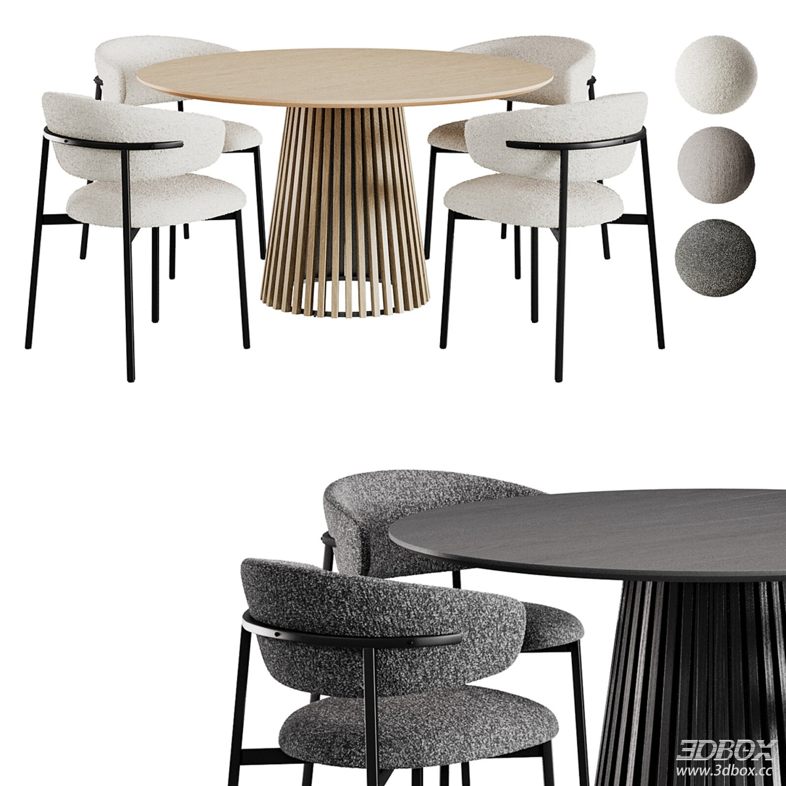 Nordic Minimalist Dining Table and Chairs