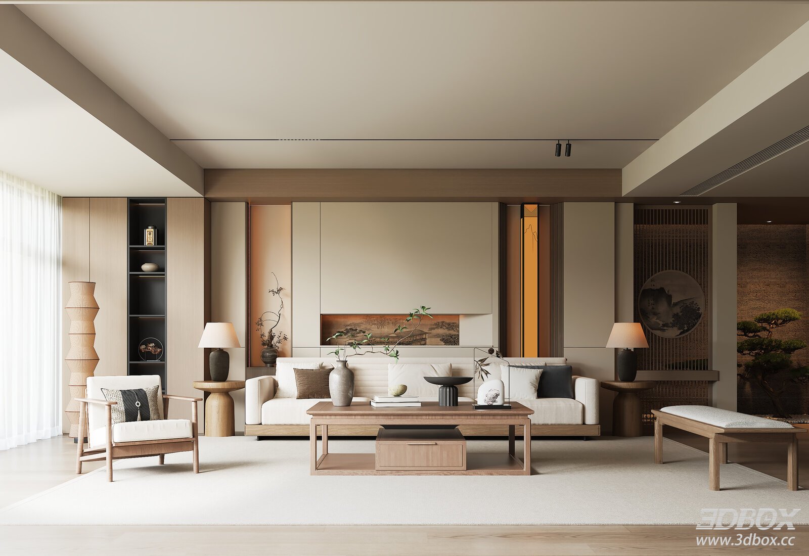 Song - style Living Room with Sofa and Coffee Table
