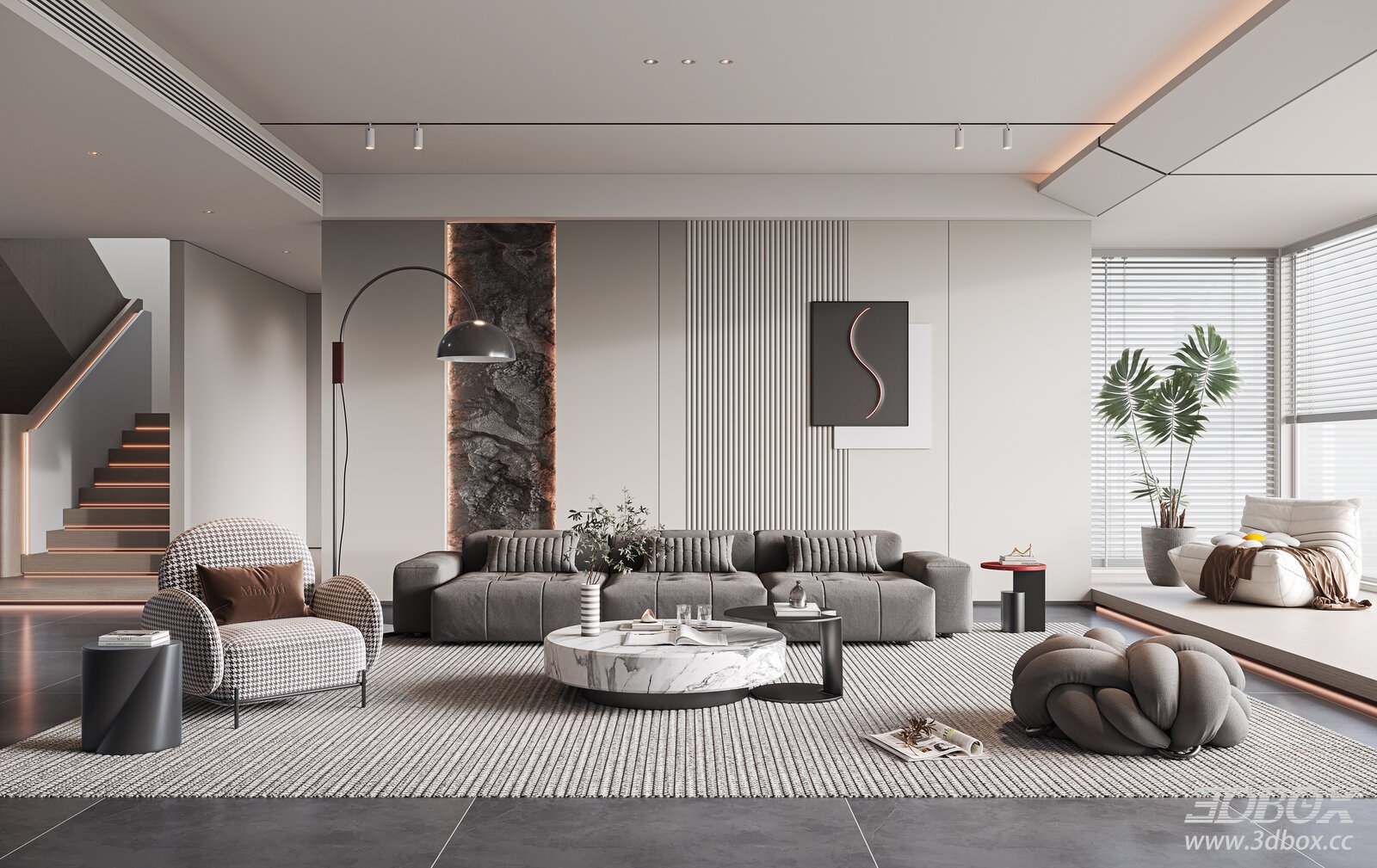 Modern Living Room with Stylish Furnishings