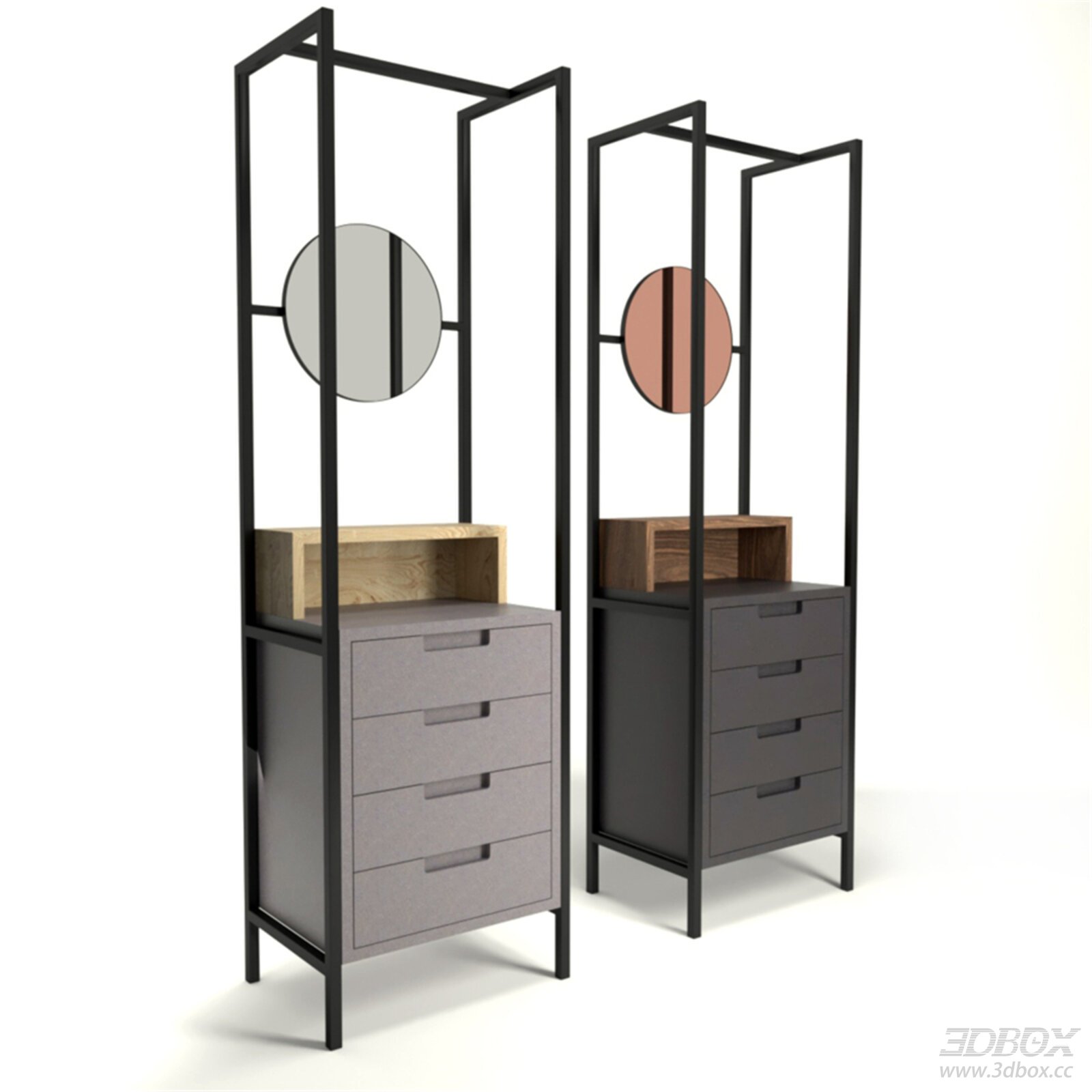 Modern Mirrored Chest of Drawers