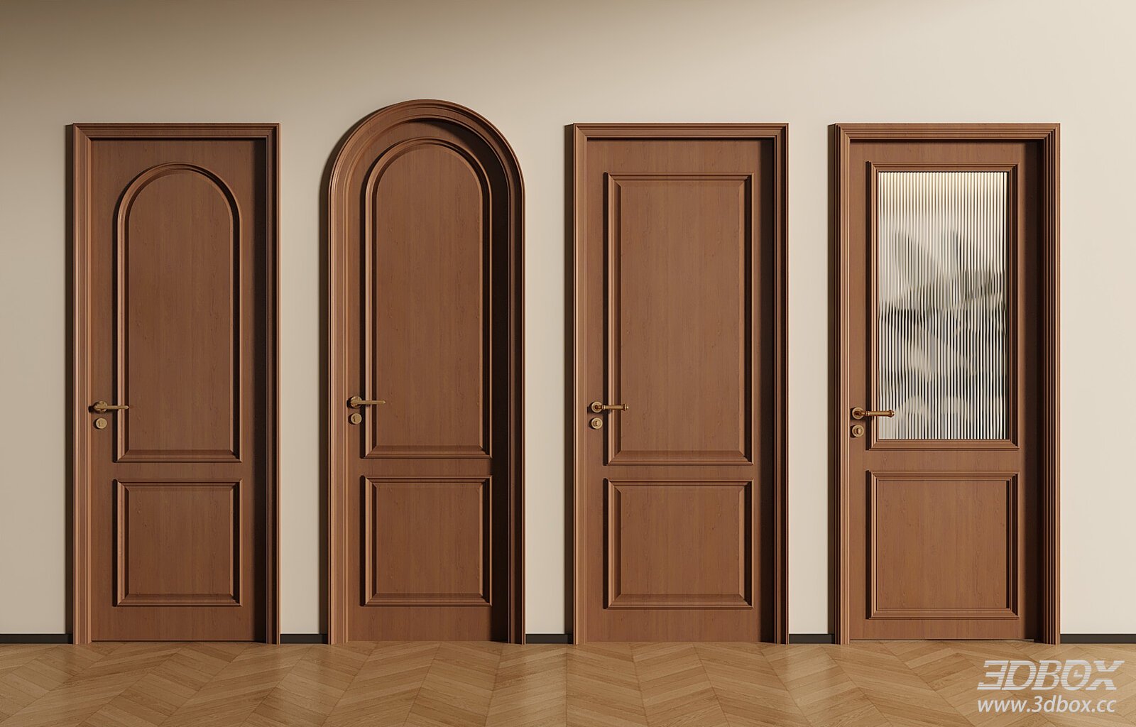 Vintage - style Single - arched and Glass Doors