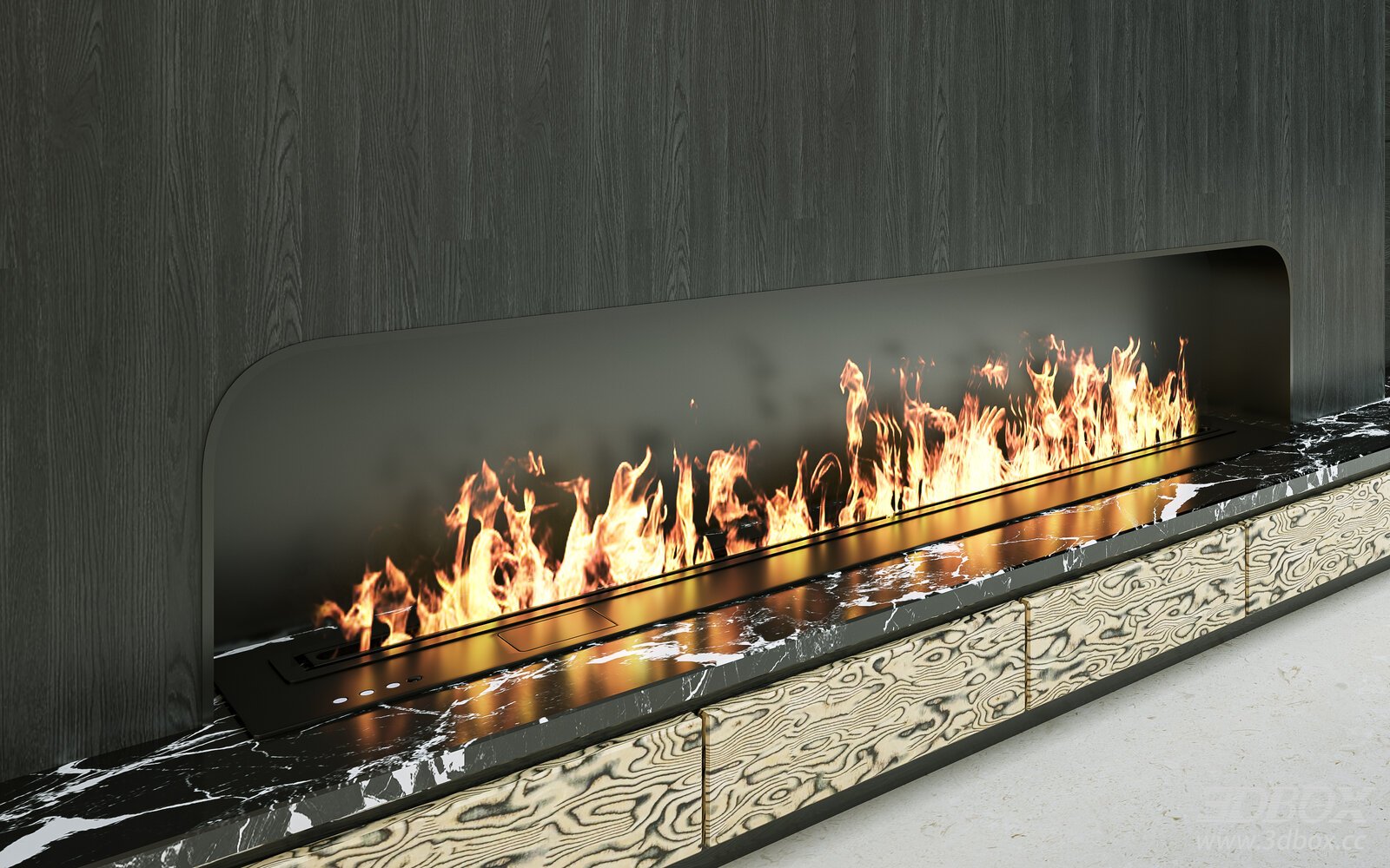 Modern Built - in Electric Fireplace