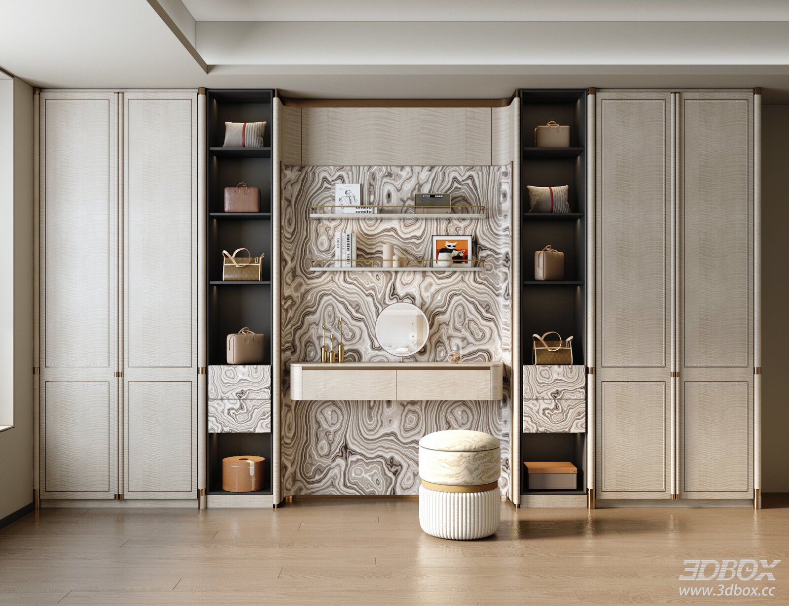 Modern Luxury Wardrobe and Dressing Table