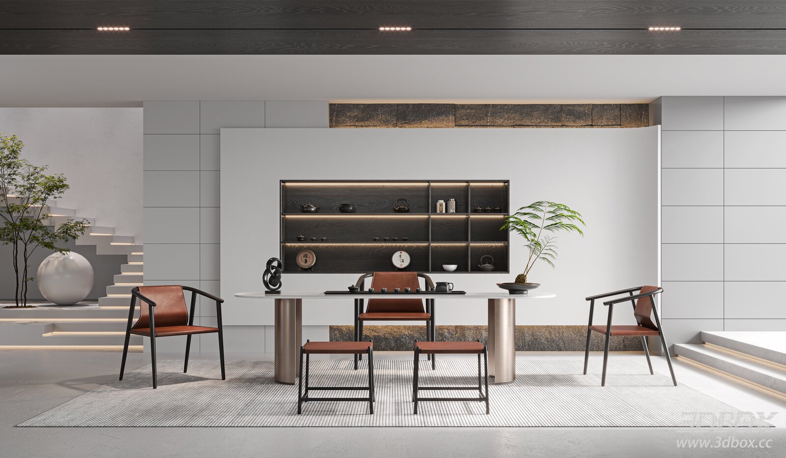Modern Tea Room with Elegant Furnishings