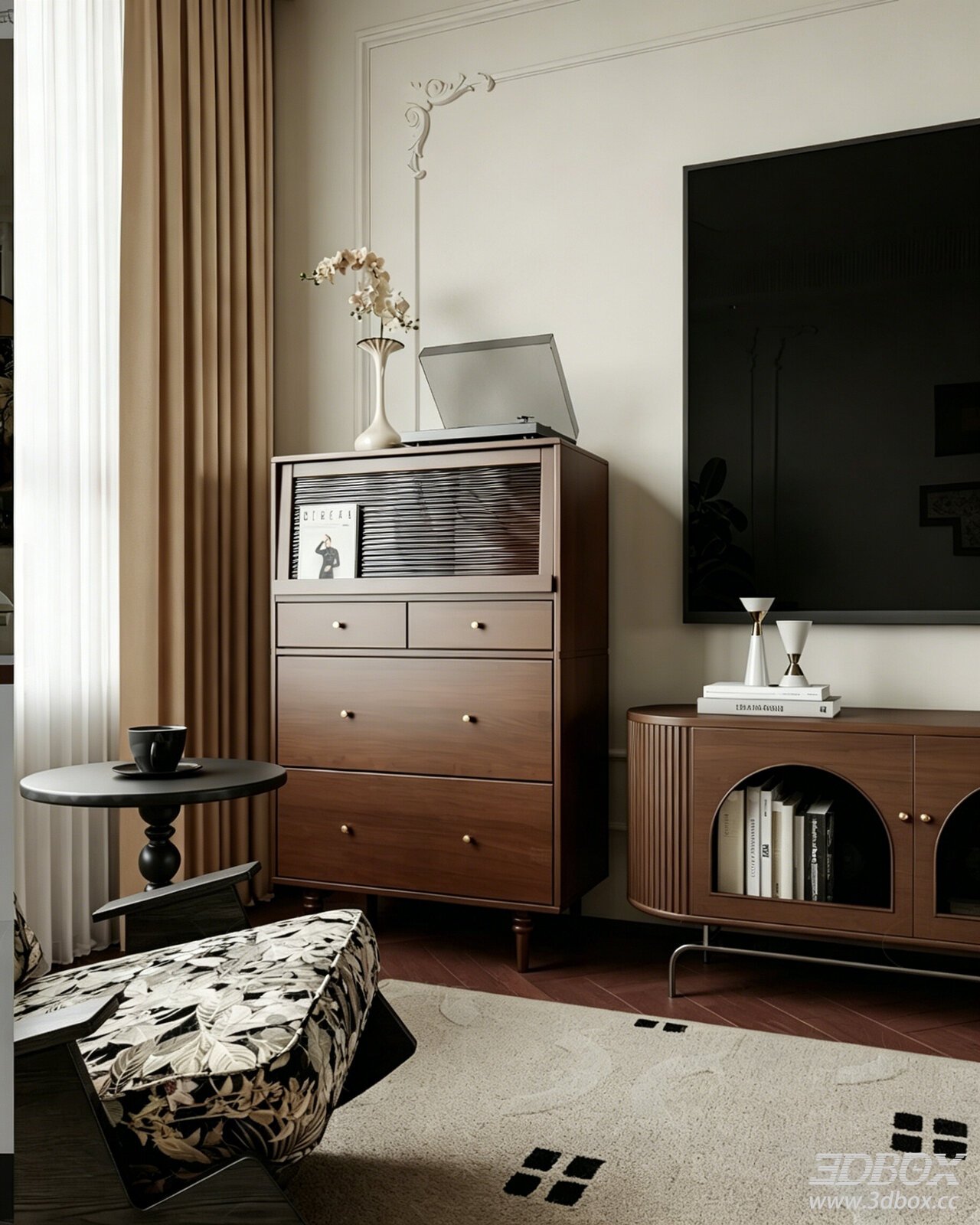 Vintage Sideboard in Living Room