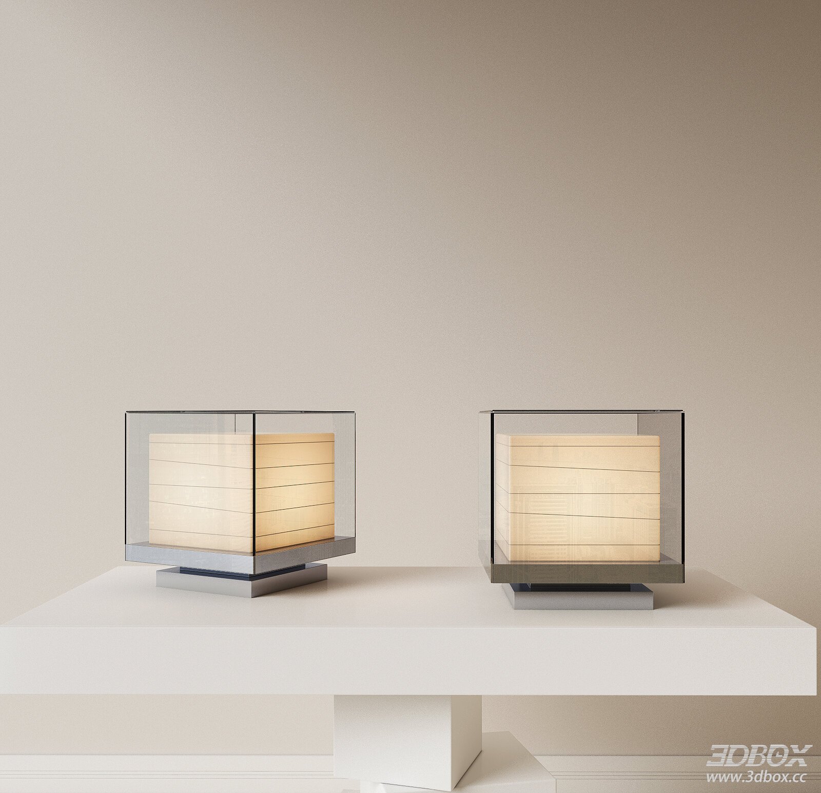 Modern Table Lamps with Glass Enclosure