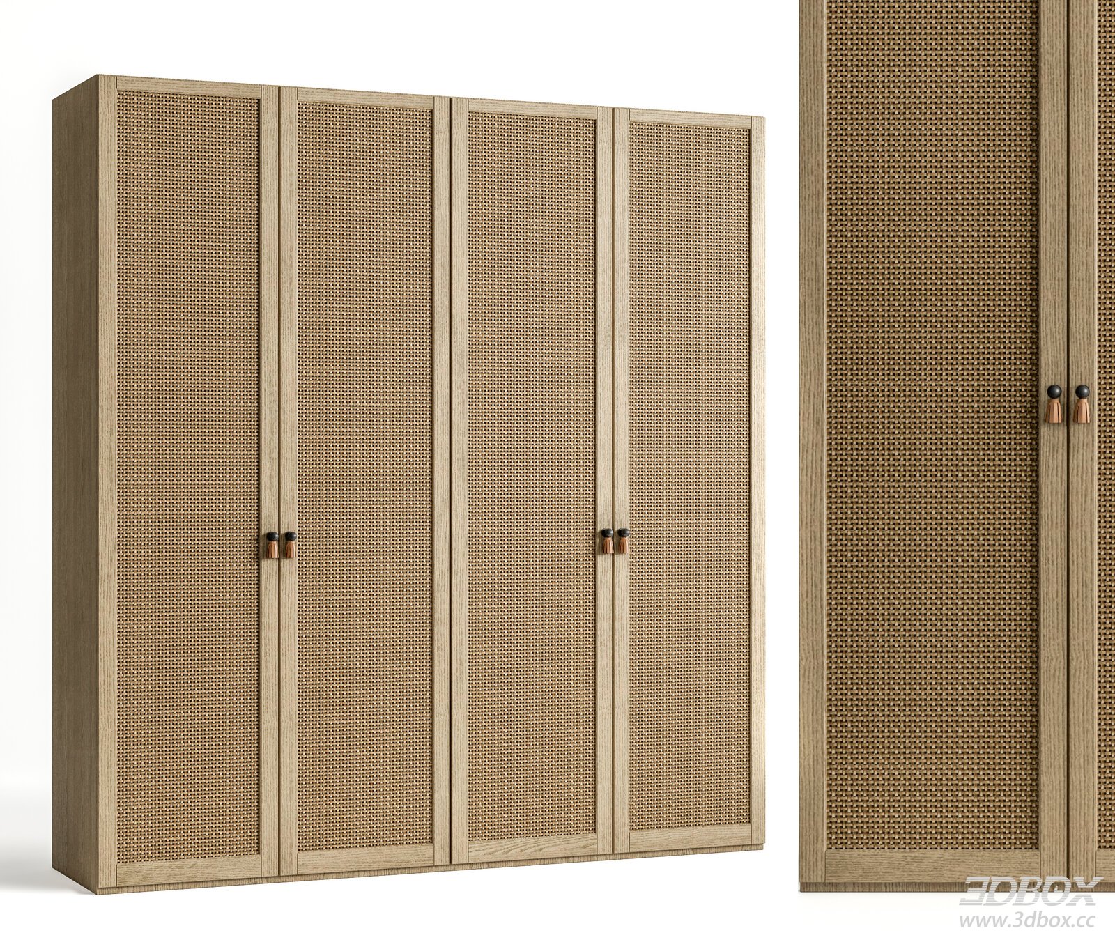 Nordic Rattan Wardrobe