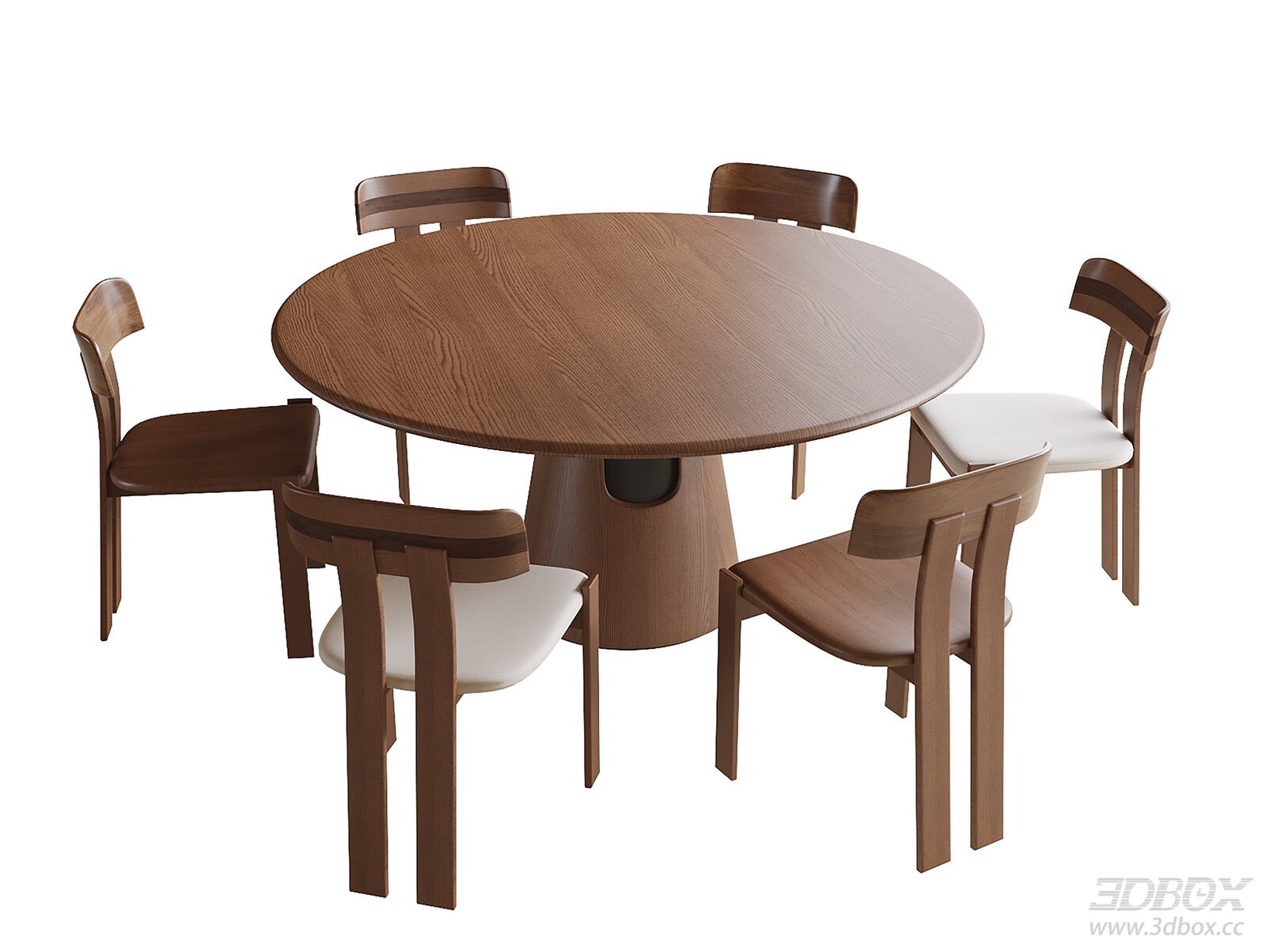 Modern Round Dining Table and Chairs