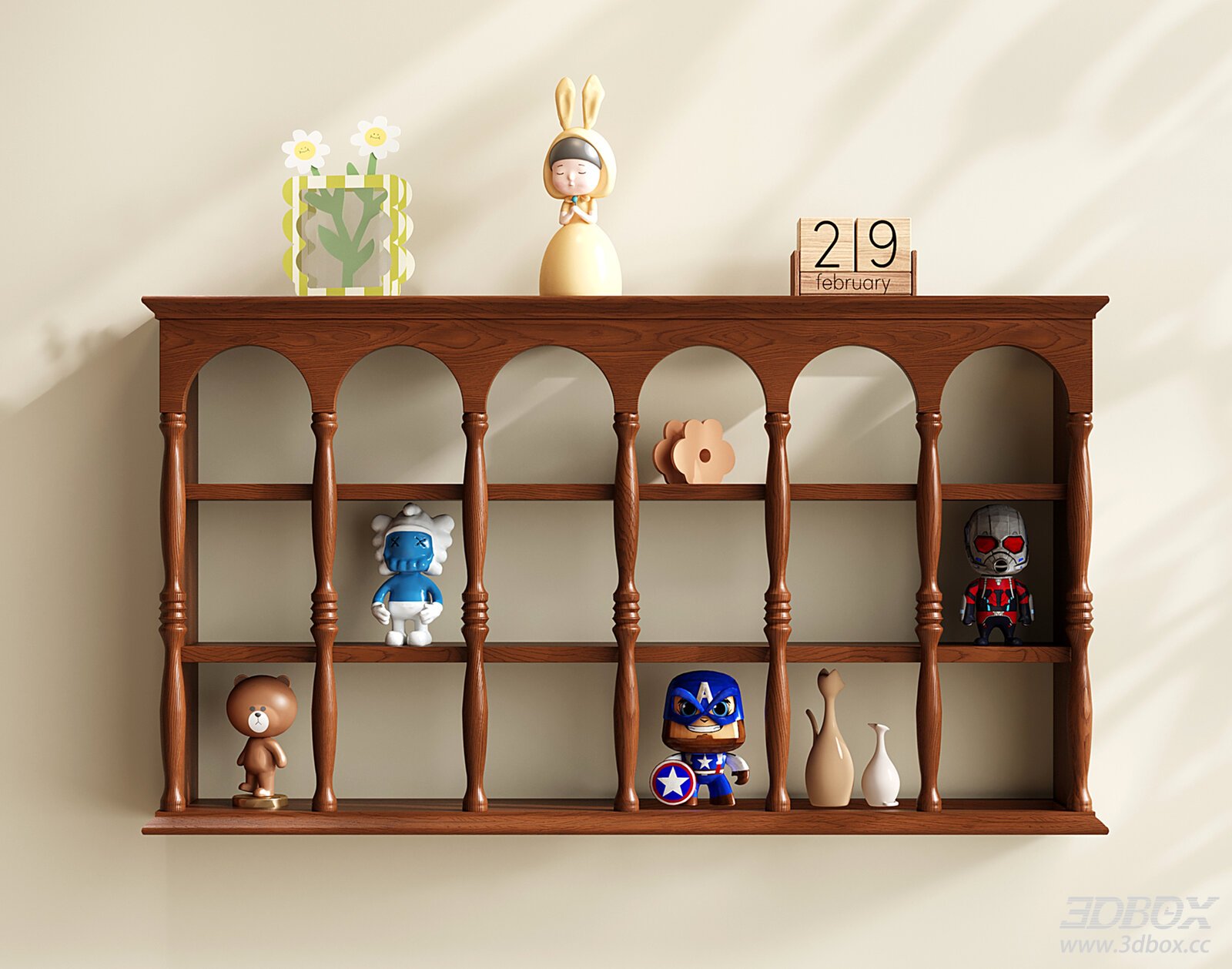 French - style Display Shelf with Vintage Charm