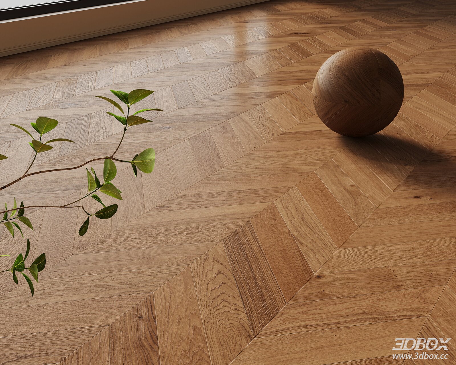 Modern Herringbone Wood Floor