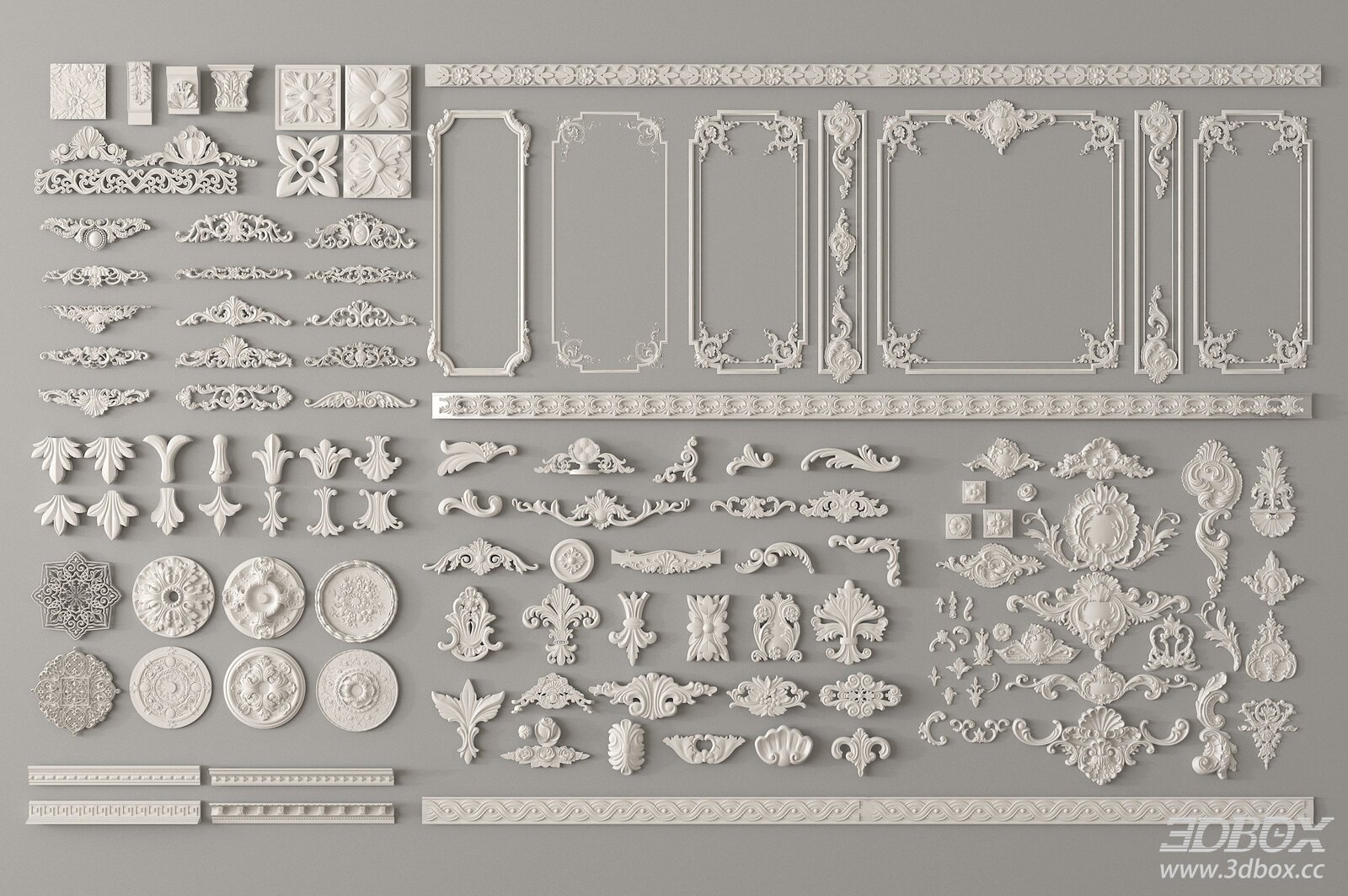 French - style Carved Plaster Ornaments