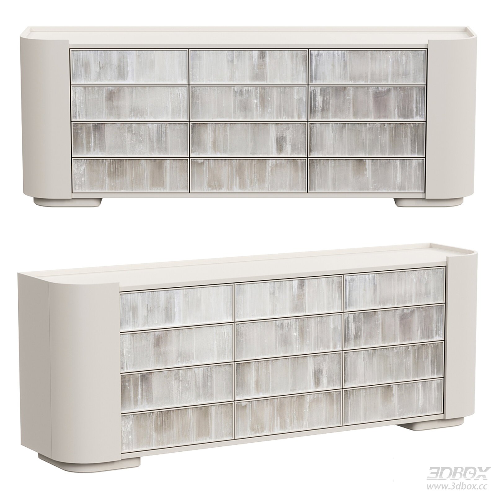 Modern Sideboard with Wooden Texture