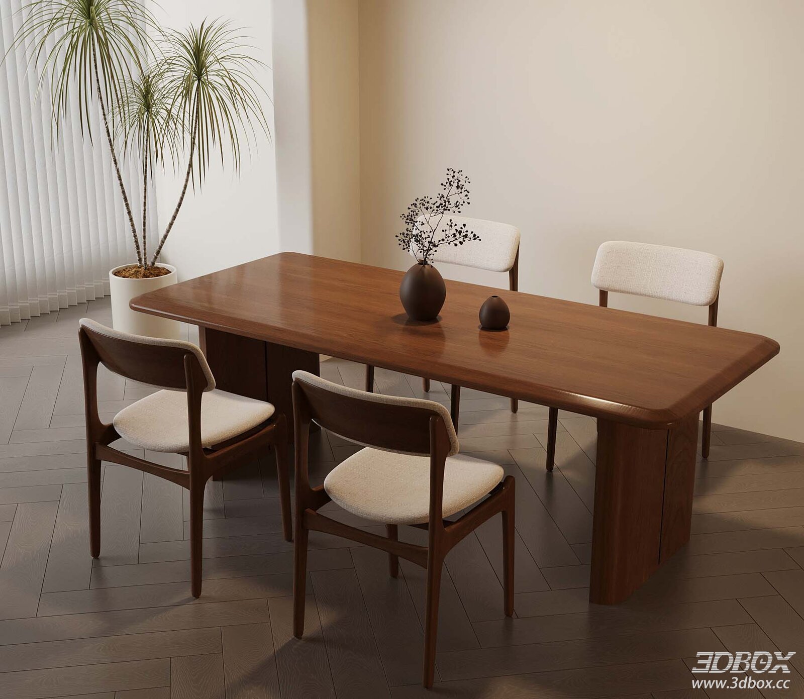 Mid - century Modern Dining Table and Chairs