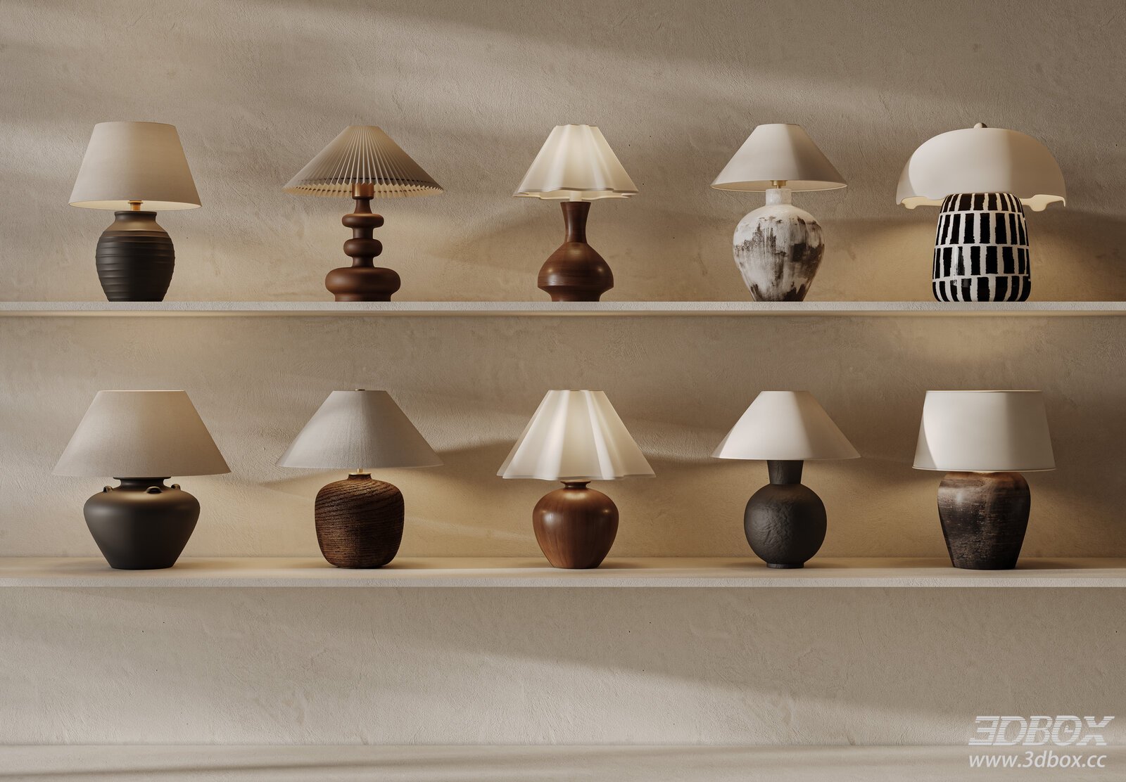 Vintage - style Table Lamps Set