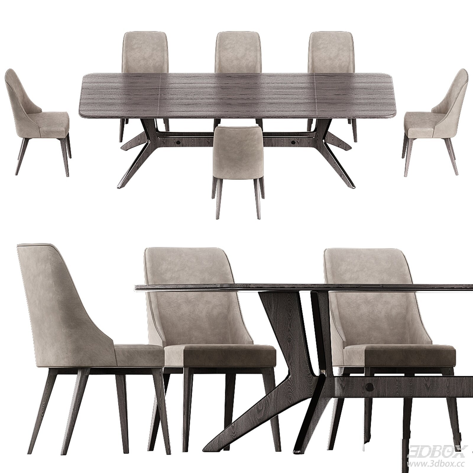 Elegant Heritage - style Dining Table and Chairs