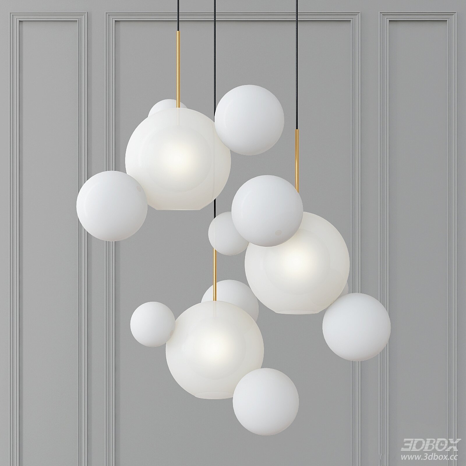 Modern White Spherical Pendant Light