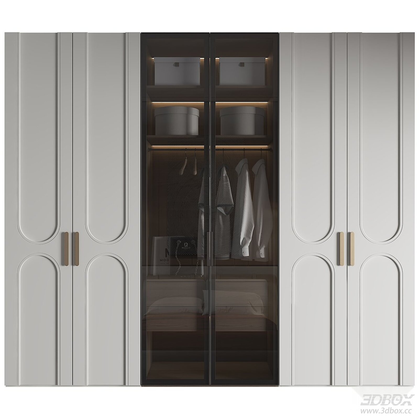 Modern Wardrobe with Glass Door