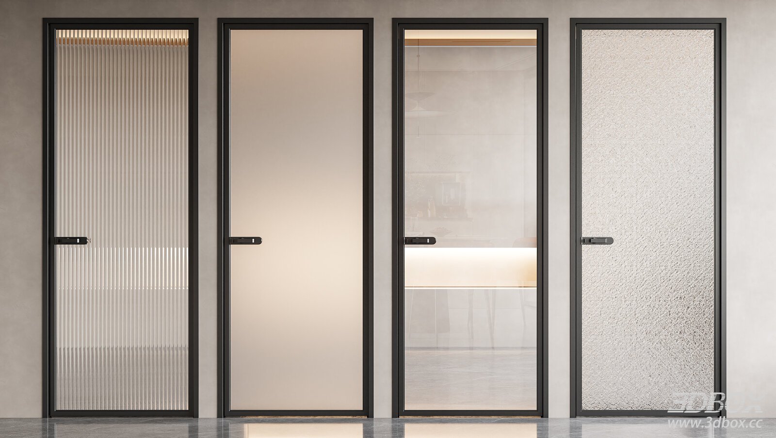 Modern Narrow - framed Glass Doors